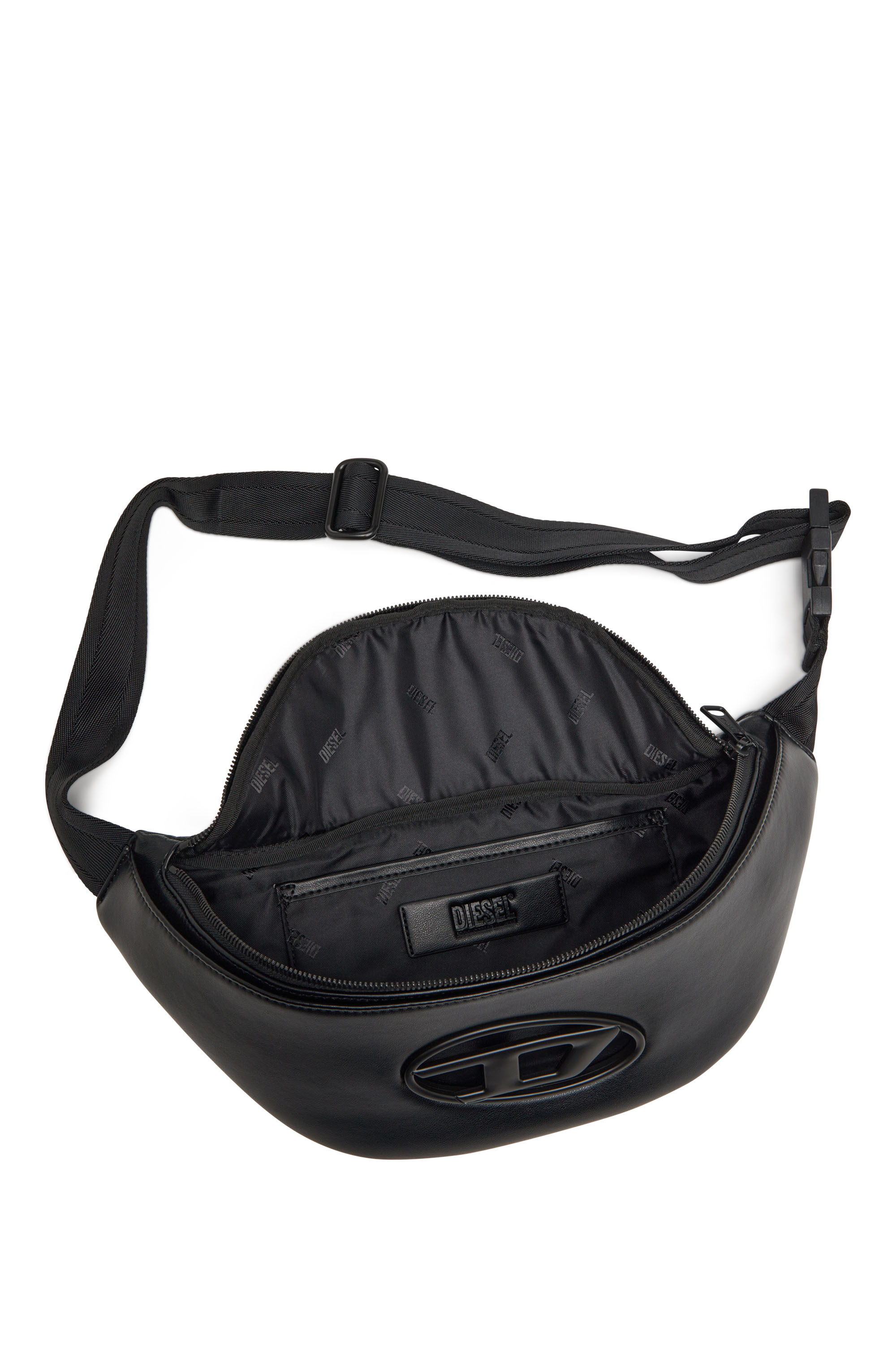 Diesel - HOLI-D BELT BAG M, Man's Belt bag in PU and neoprene in Black - 4