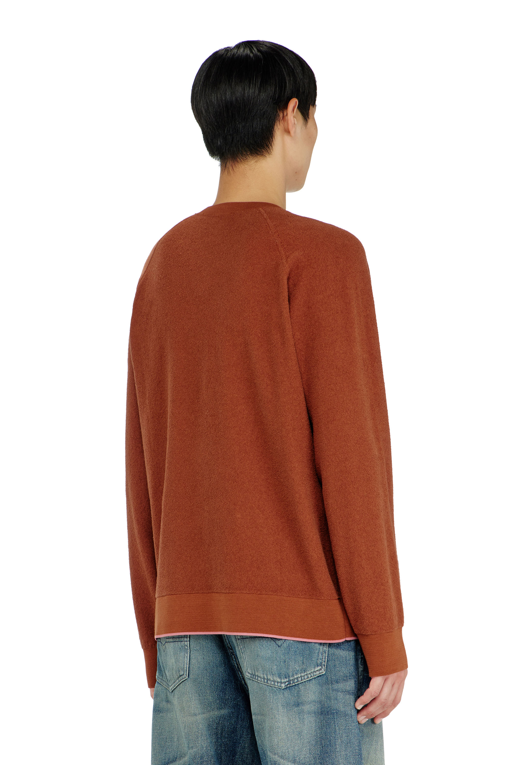 Diesel - K-RALFS, Man's Boucl&eacute; jumper with Phoenix embroidery in null - 4