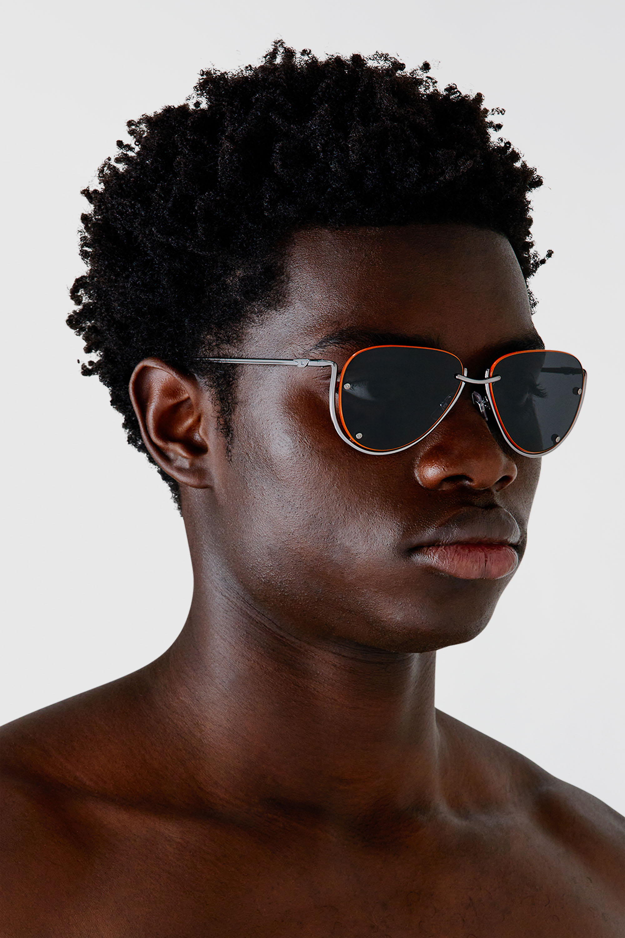 Diesel - 0DL1003, Unisex's Pilot model sunglasses in Black/Orange - 5