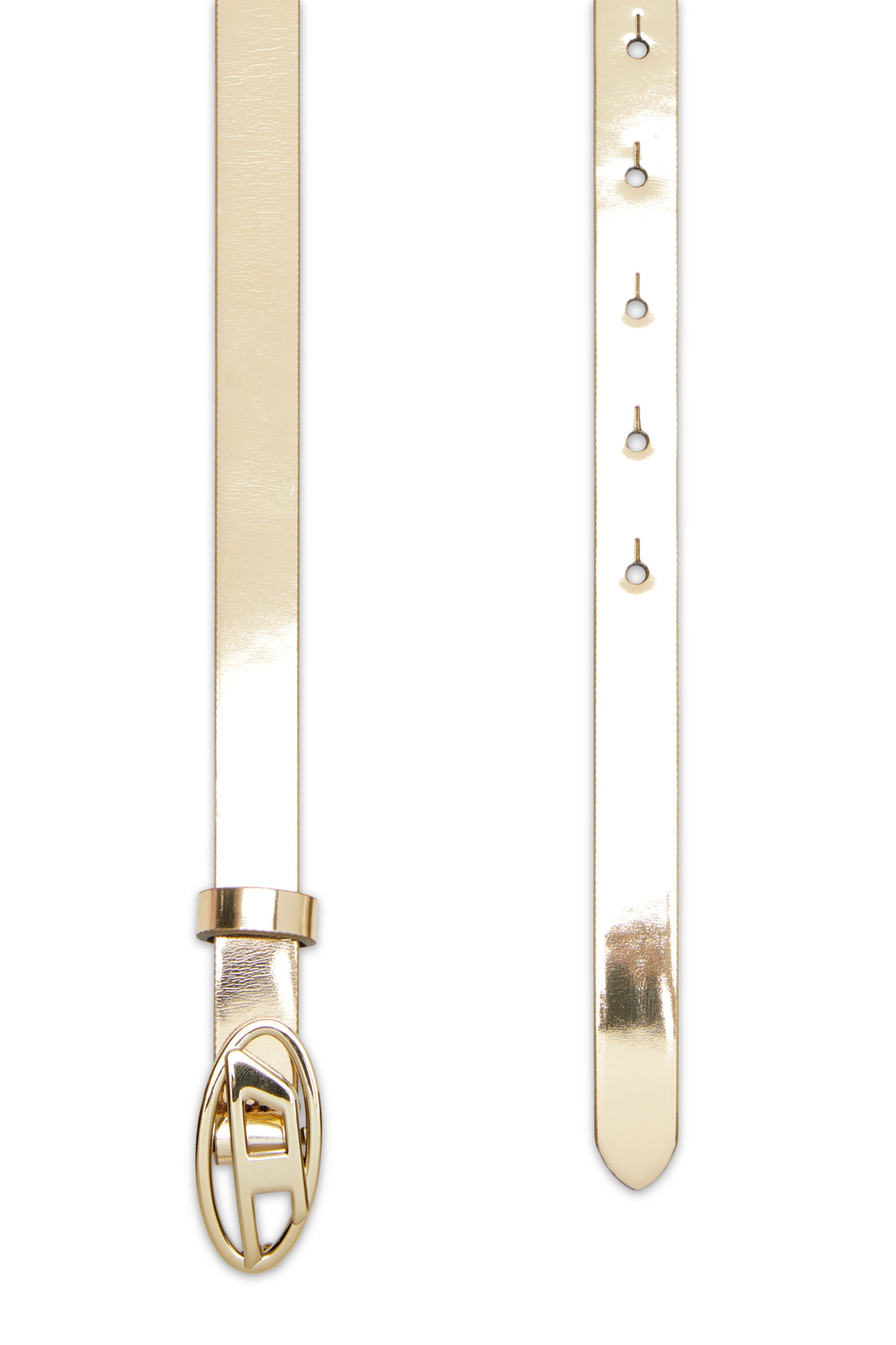 Diesel - B-1DR 15, Woman's 1.5cm belt with mirrored metallic finish in null - 2
