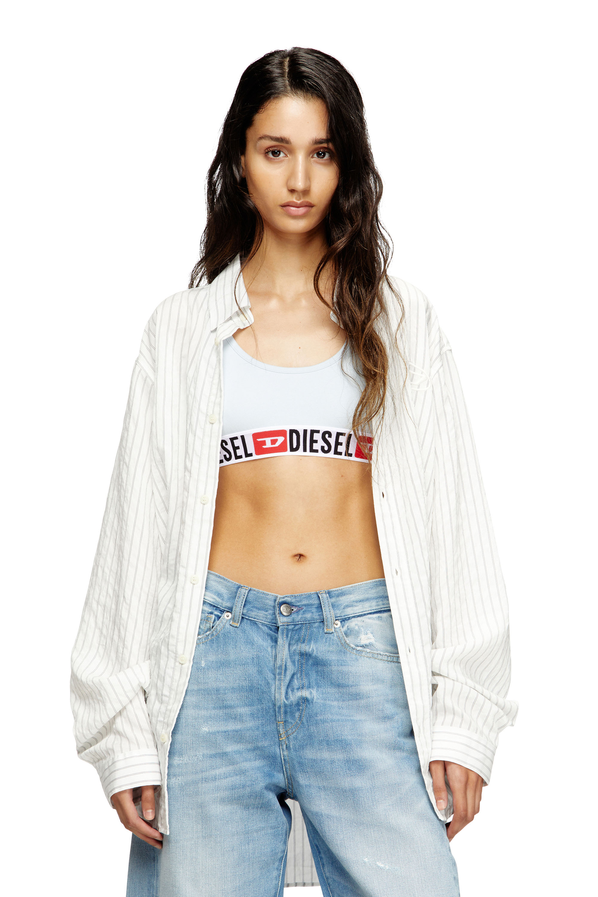 Diesel - UFSB-ORIBA, Woman's Bralette with logo band in null - 4