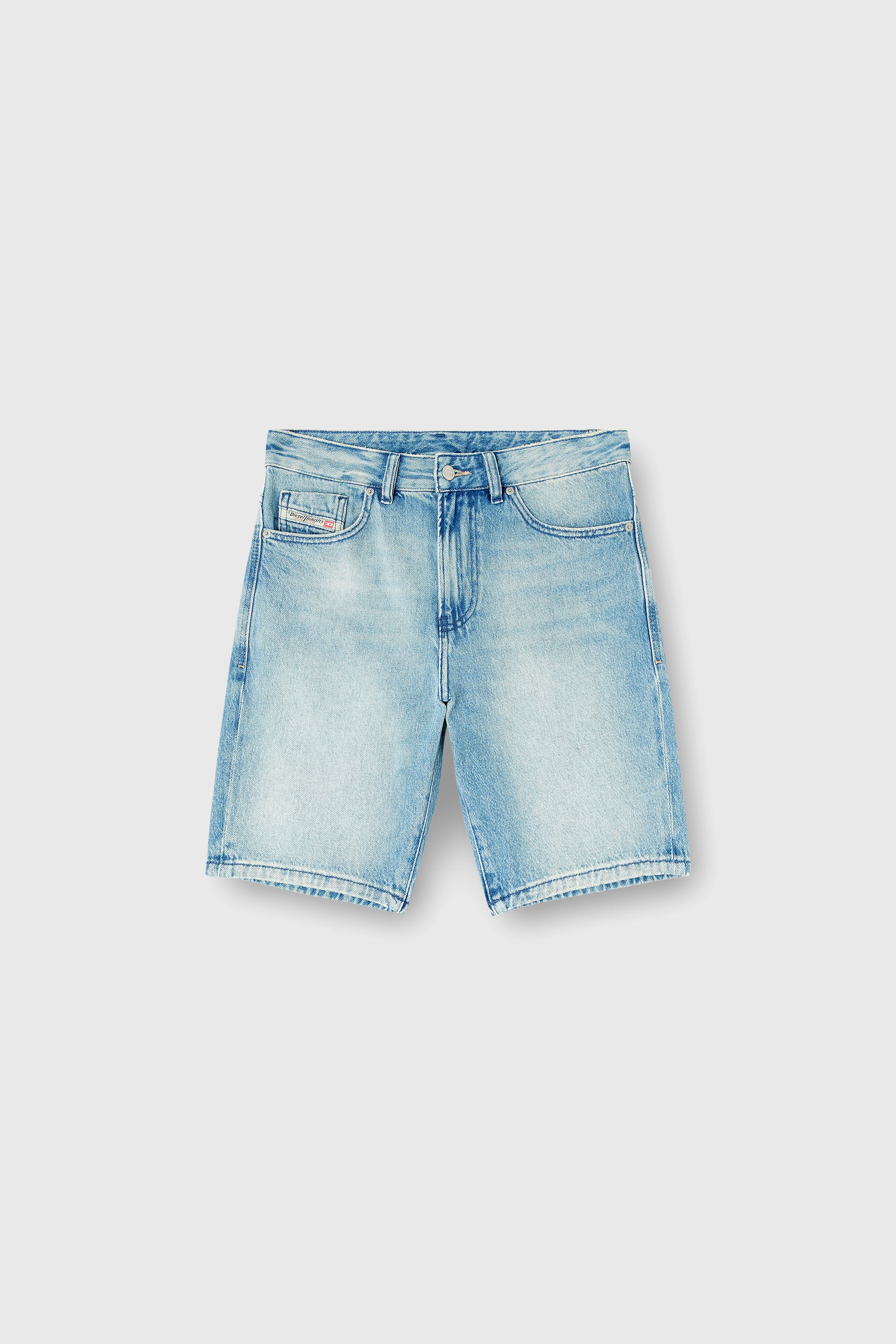 Diesel - D-FIN, Man's Slim denim shorts with organic cotton in Light Blue - 2