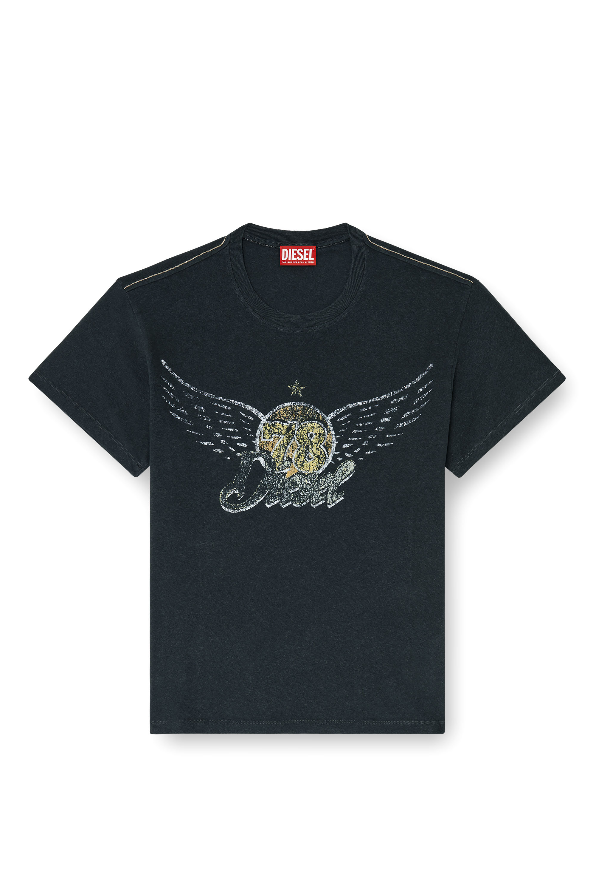 Diesel - T-GERIO-A, Man's Cotton-hemp T-shirt with concert graphics in null - 2
