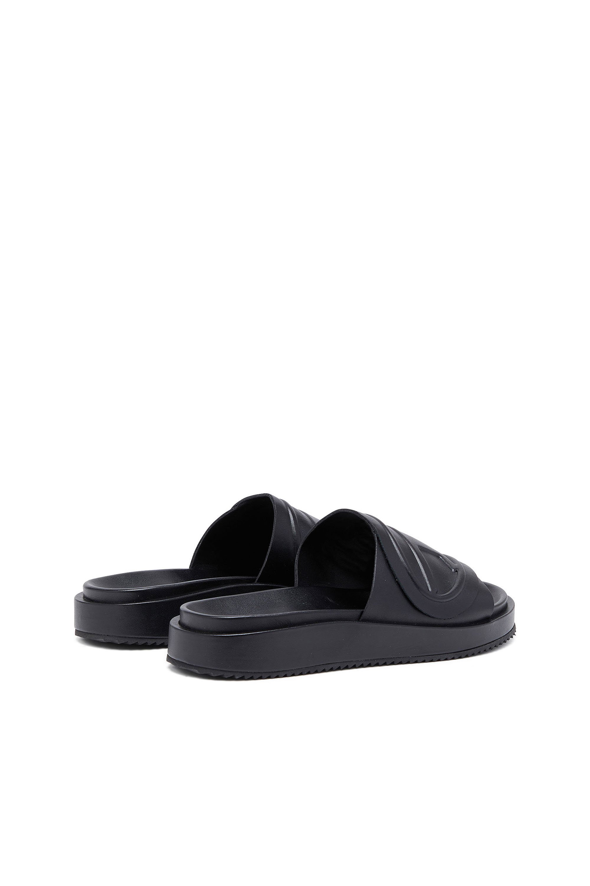 Diesel - SA-SLIDE D OVAL W, Woman's Sa-Slide D-Slide sandals with Oval D strap in Black - 3