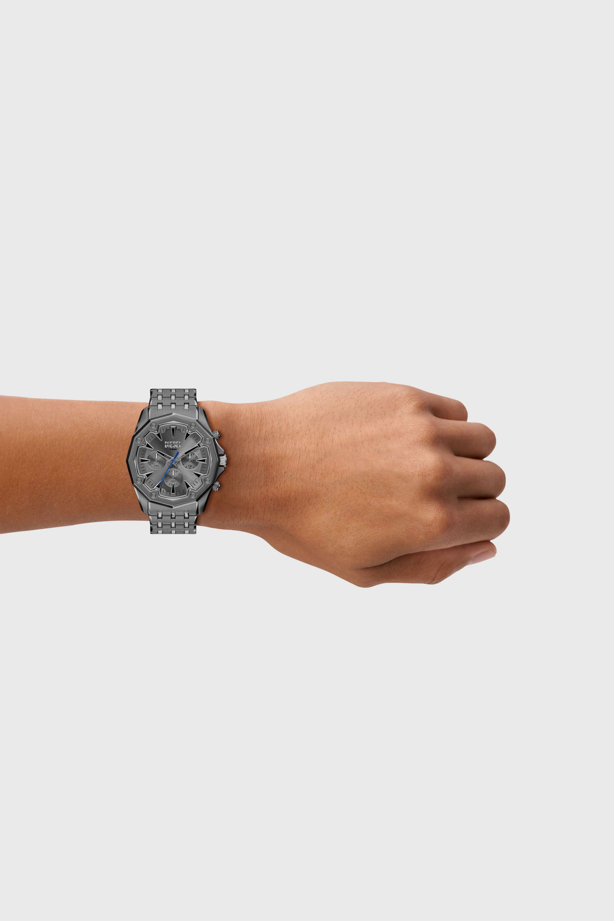 Diesel - DZ4708 WATCH, Man's Spiked stainless steel watch in Grey - 5