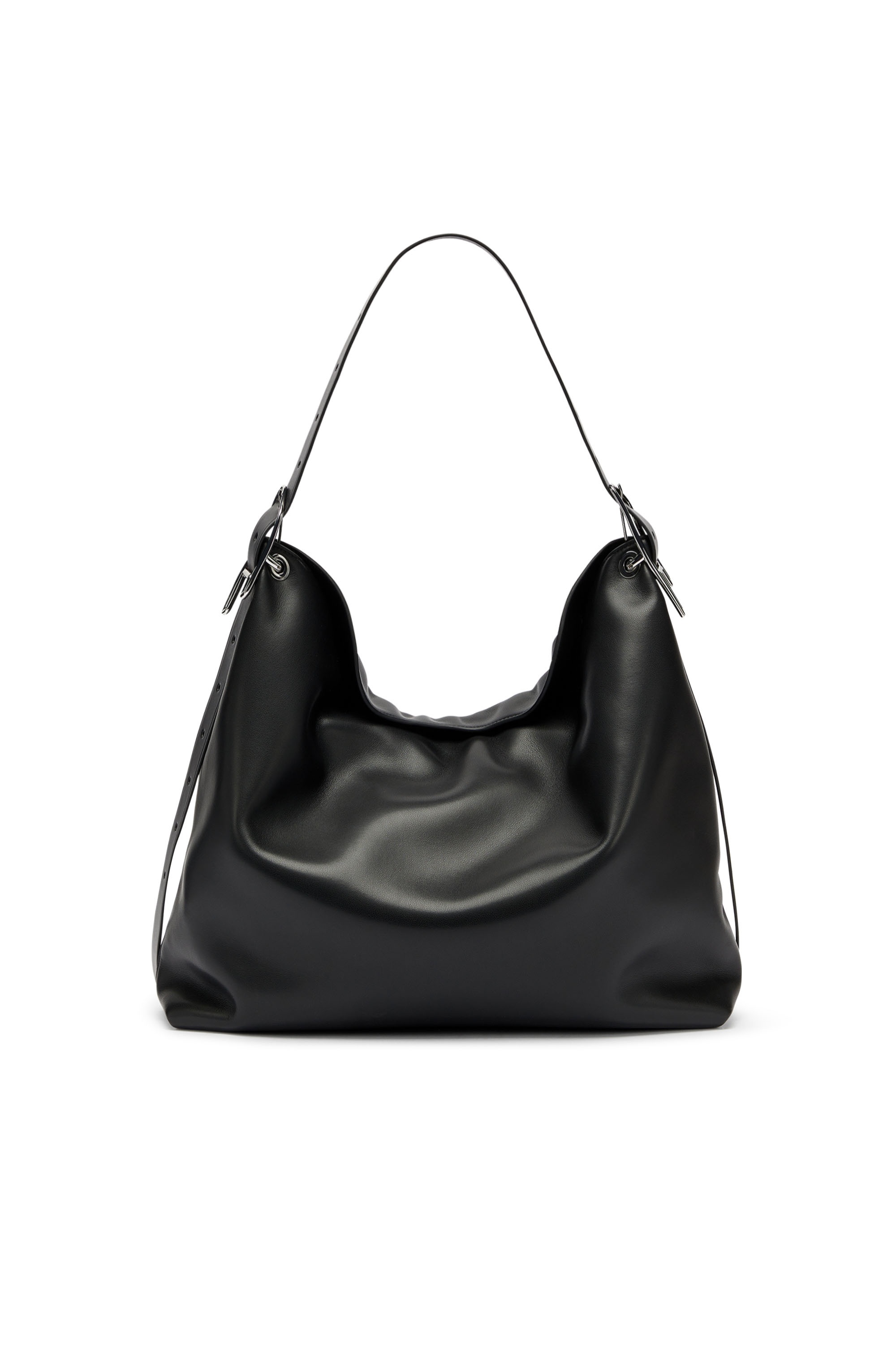 Diesel - D-LINE HOBO, Woman's D-Line-Leather hobo bag in Black - 1
