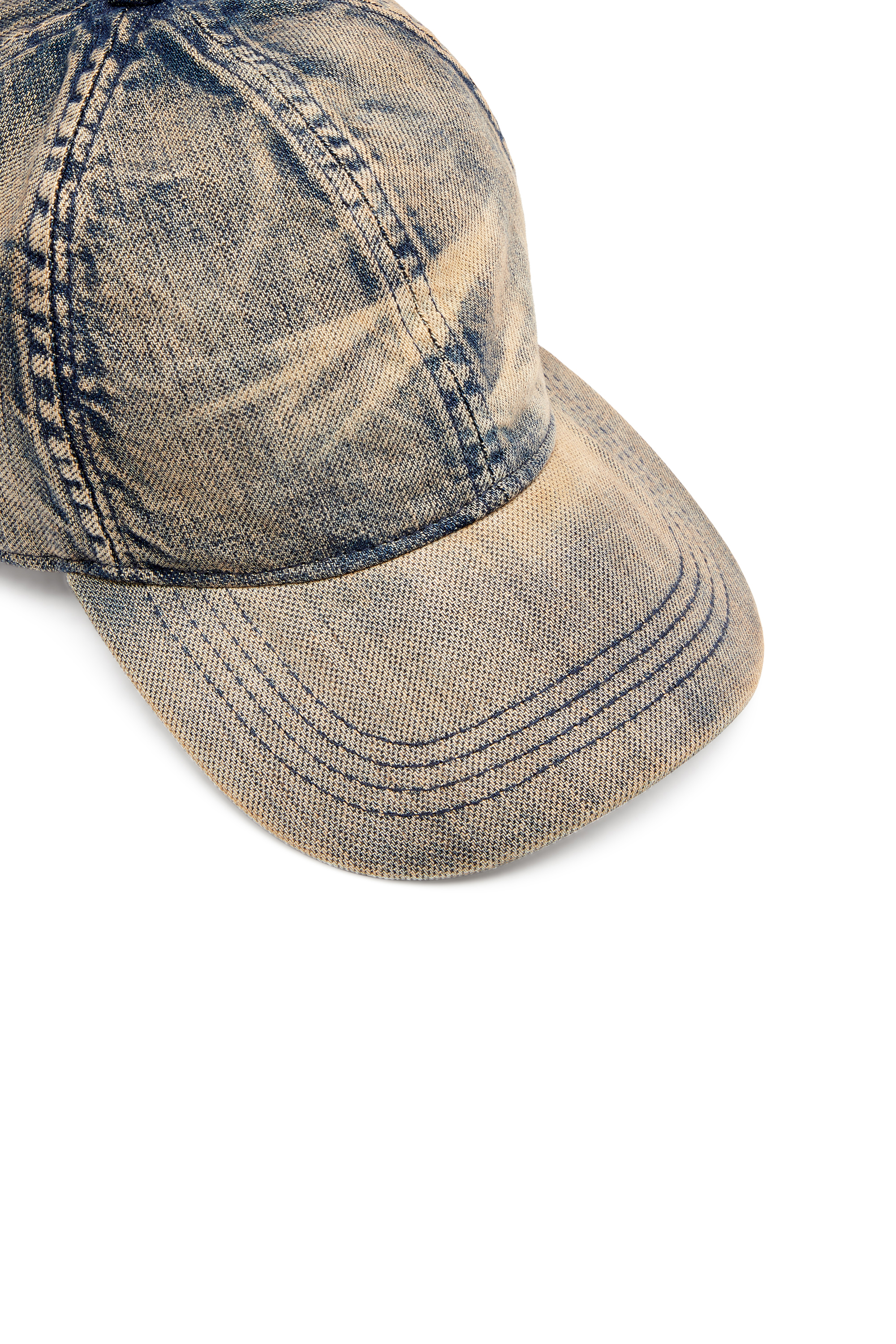 Diesel - C-ADOC, Man's Baseball cap in solarised denim in Blue - 3