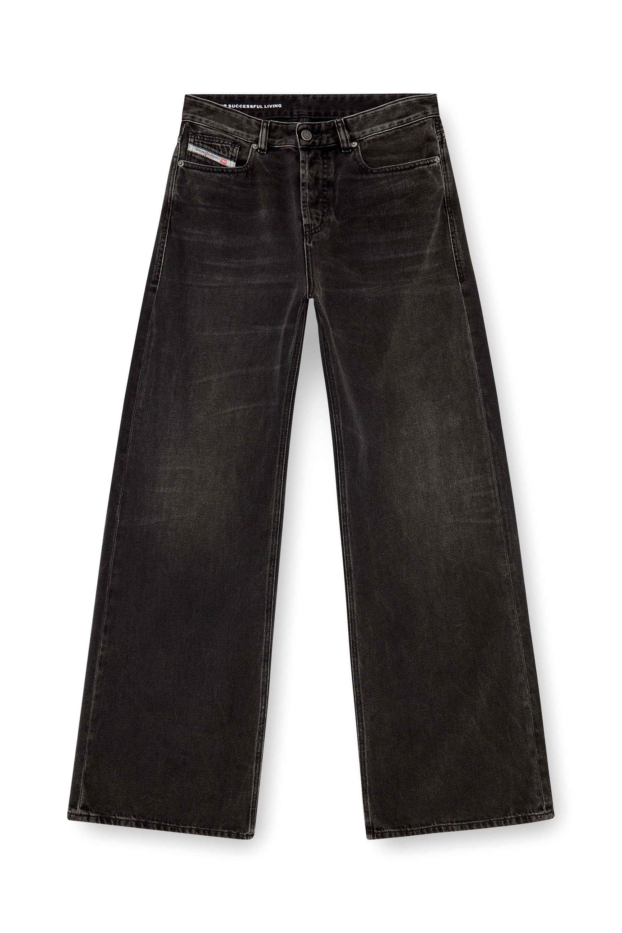 Diesel - Woman Straight Jeans 1996 D-Sire 09J96, Black/Dark grey - Image 5