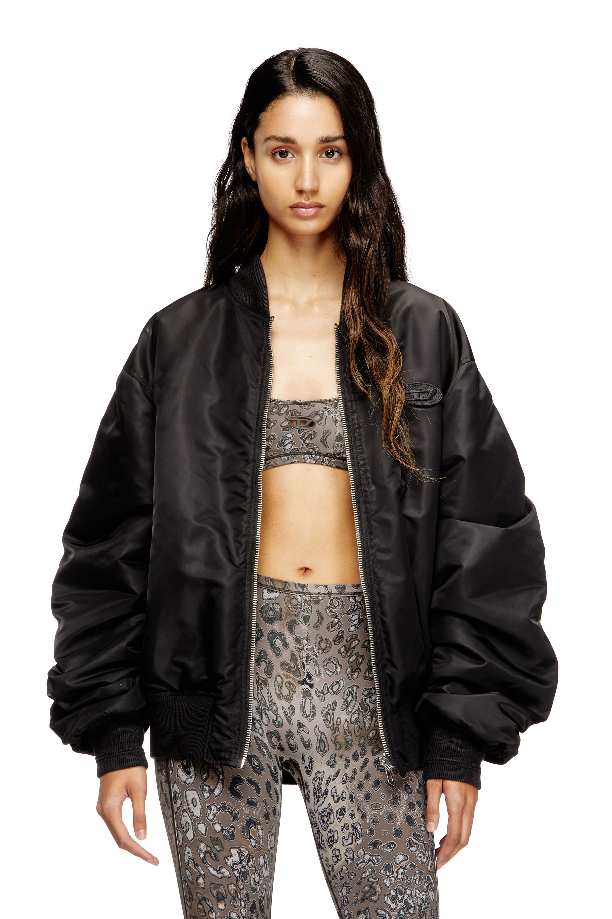Diesel - CHELSEA-UTLT, Woman's Leopard print nylon sports bras in null - 4