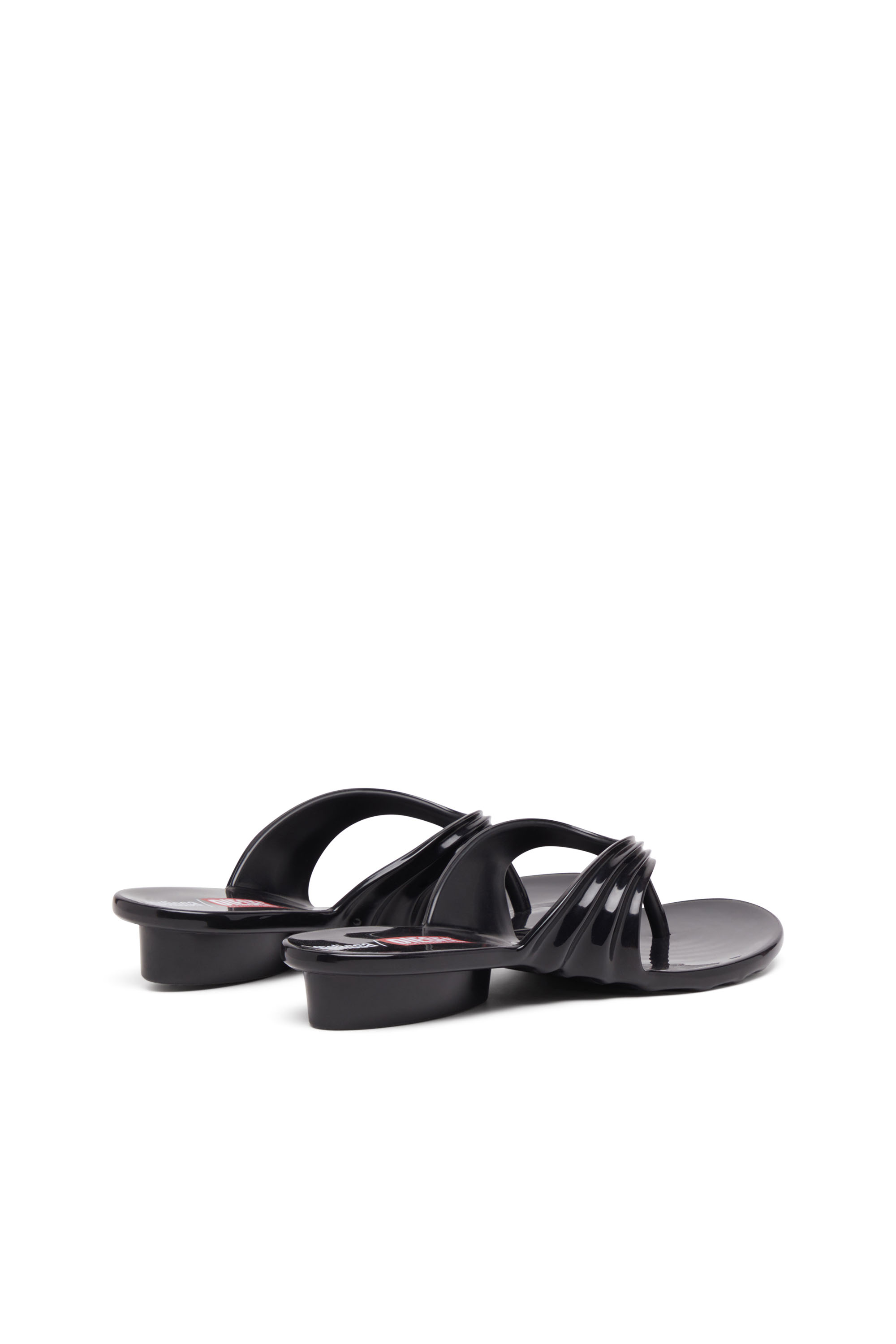 Diesel - MELISSA QUANTUM THONG, Woman's Sculptural flip-flops in Melflex® in Black - 3