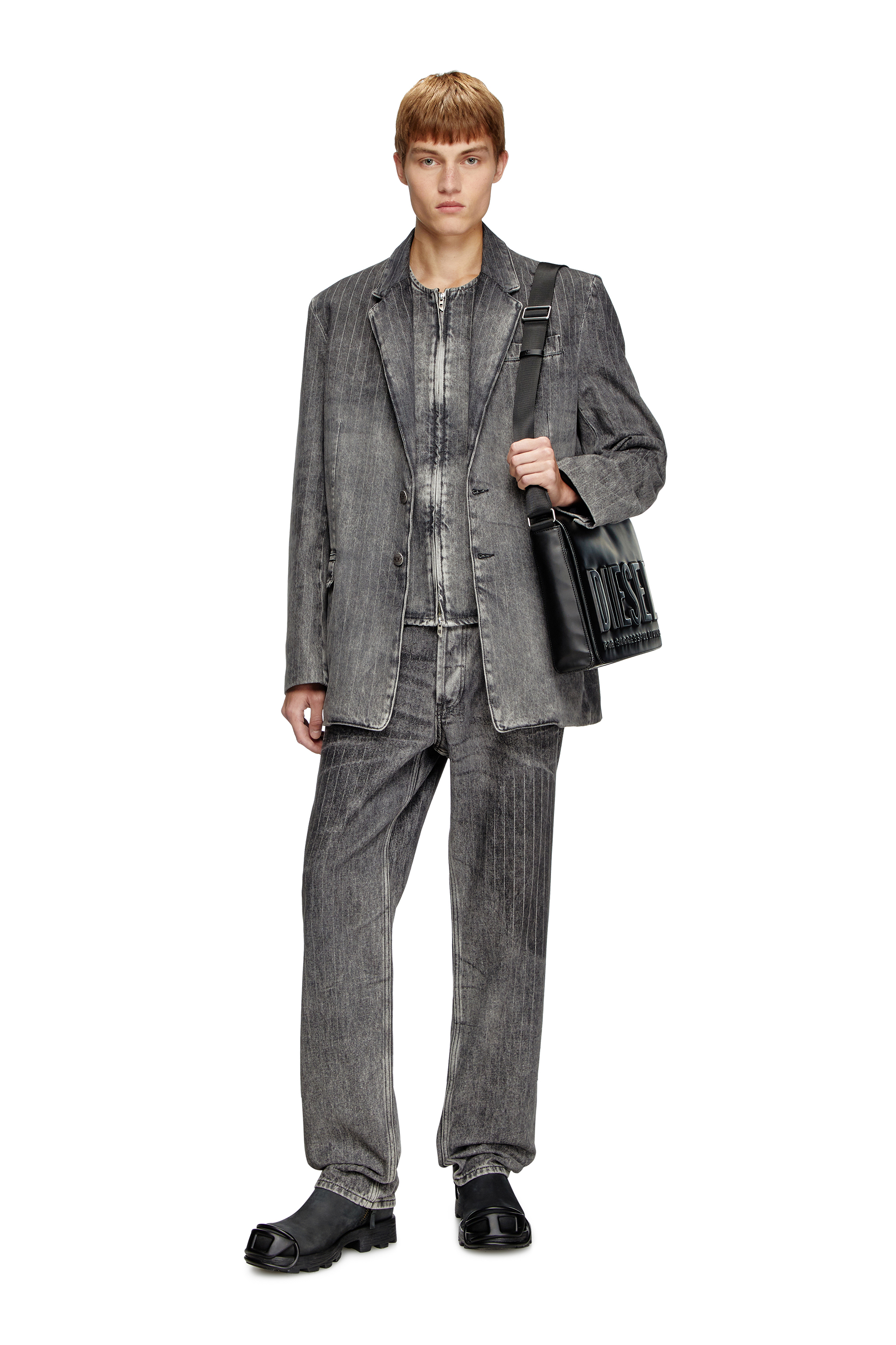 Diesel - DSL 3D MESSENGER S X, Man's Dsl 3D-Messenger bag in brushed PU in Black - 1