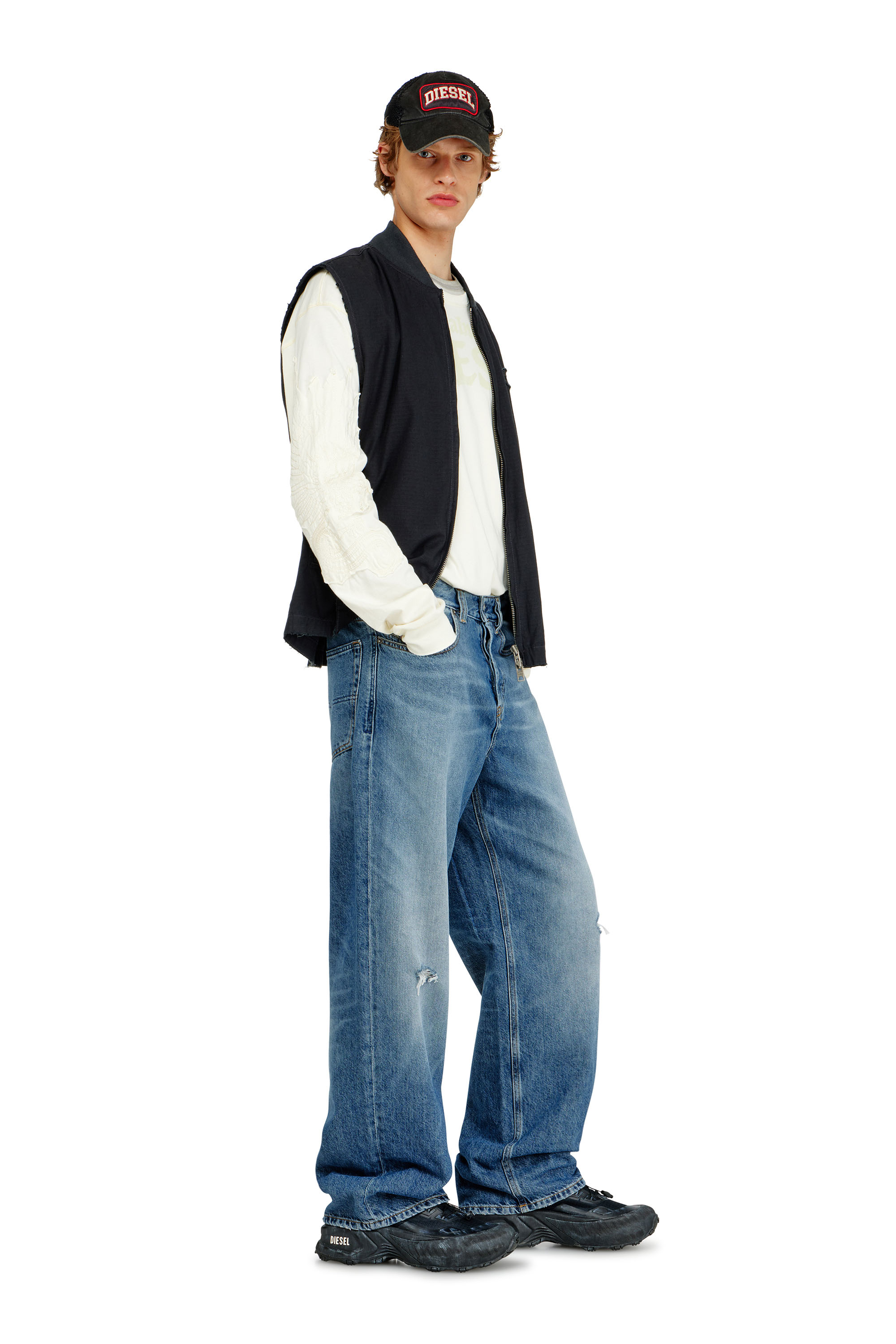 Diesel - Man's Relaxed Jeans 2001 D-Macro 09P61, Medium blue - 2