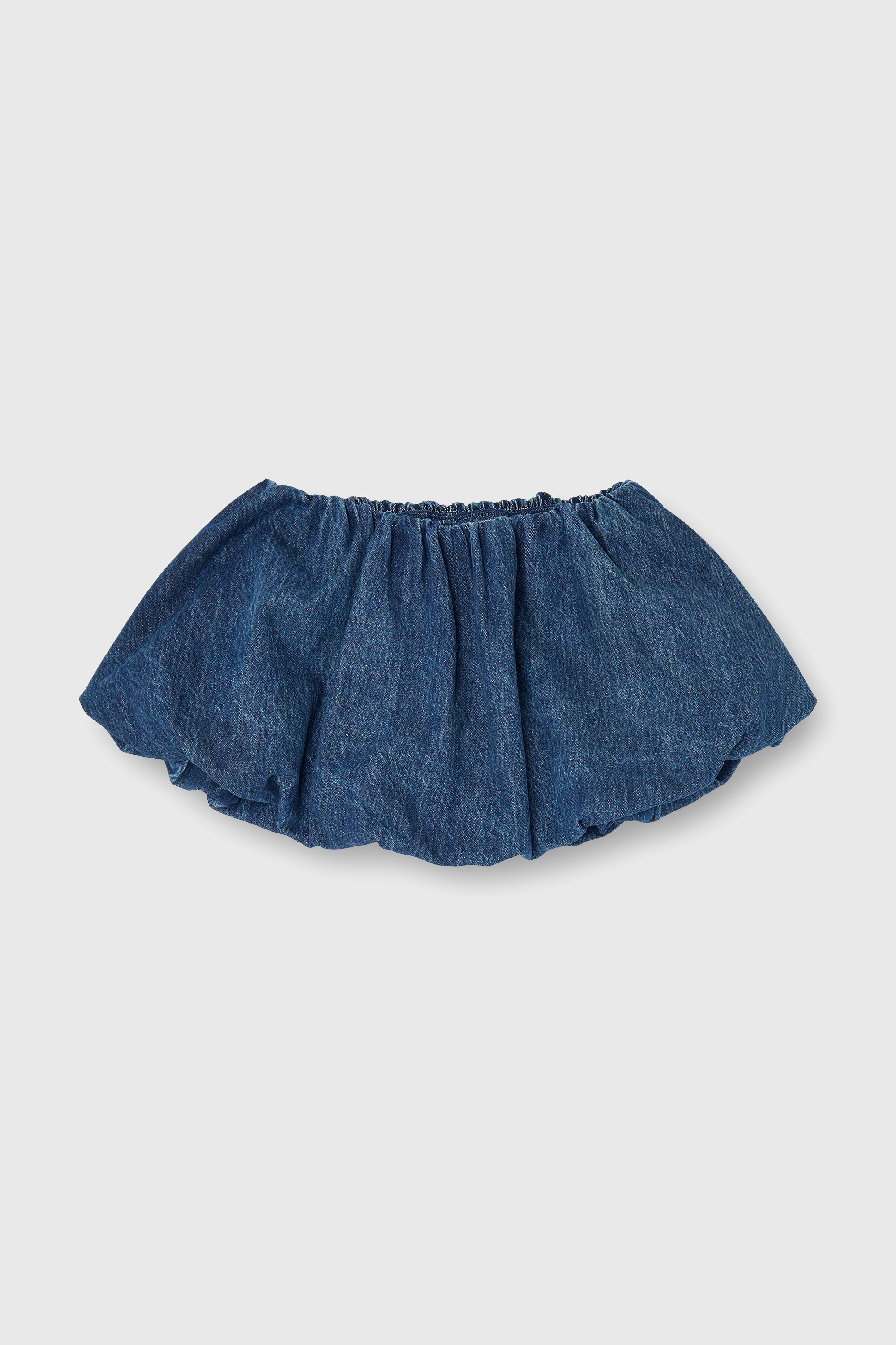 Diesel - DE-MUJ-FSJ2, Woman's Short bubble skirt in denim in Dark Blue - 2