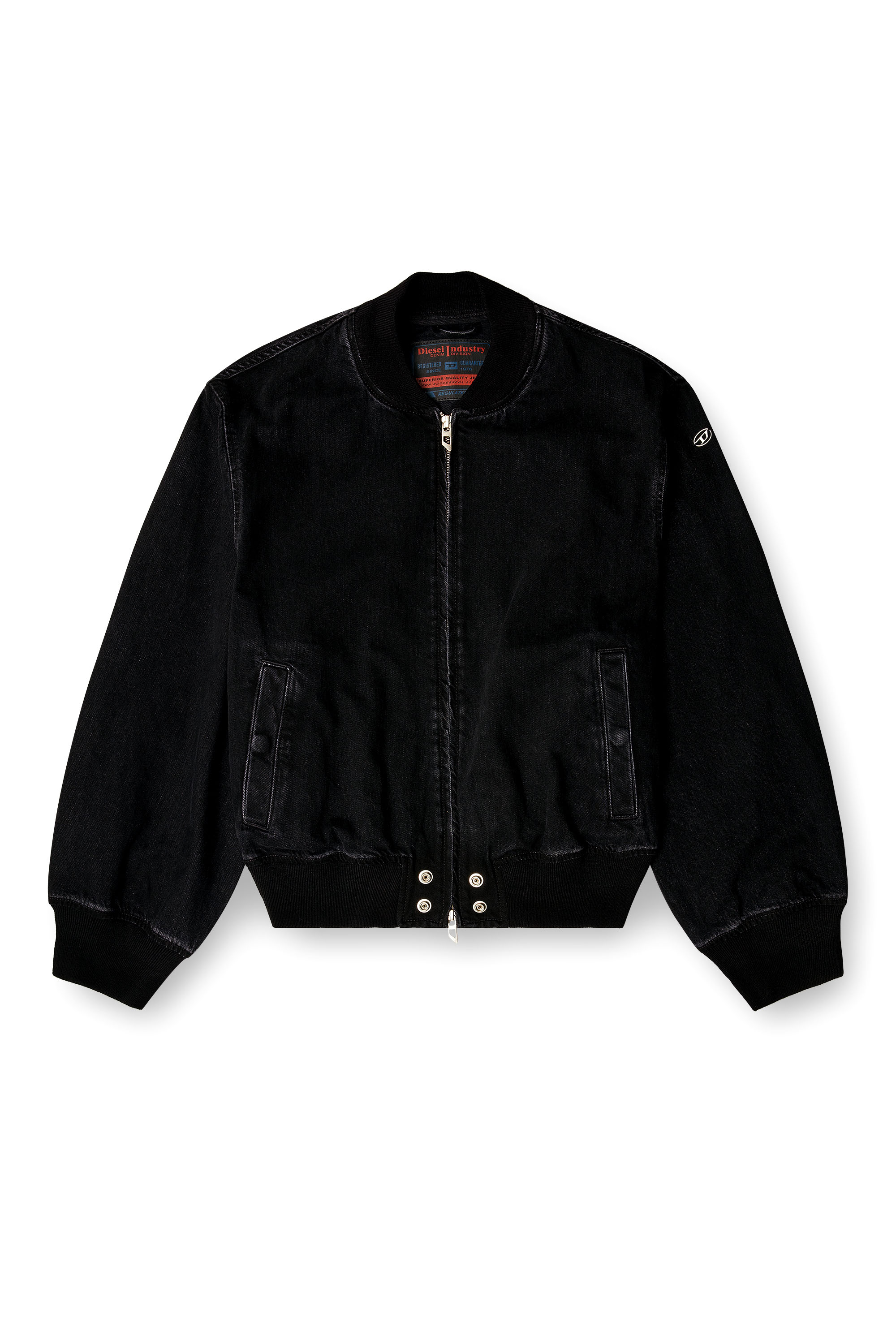 Diesel - D-GUZ, Unisex's Bomber jacket in denim in Black - 2