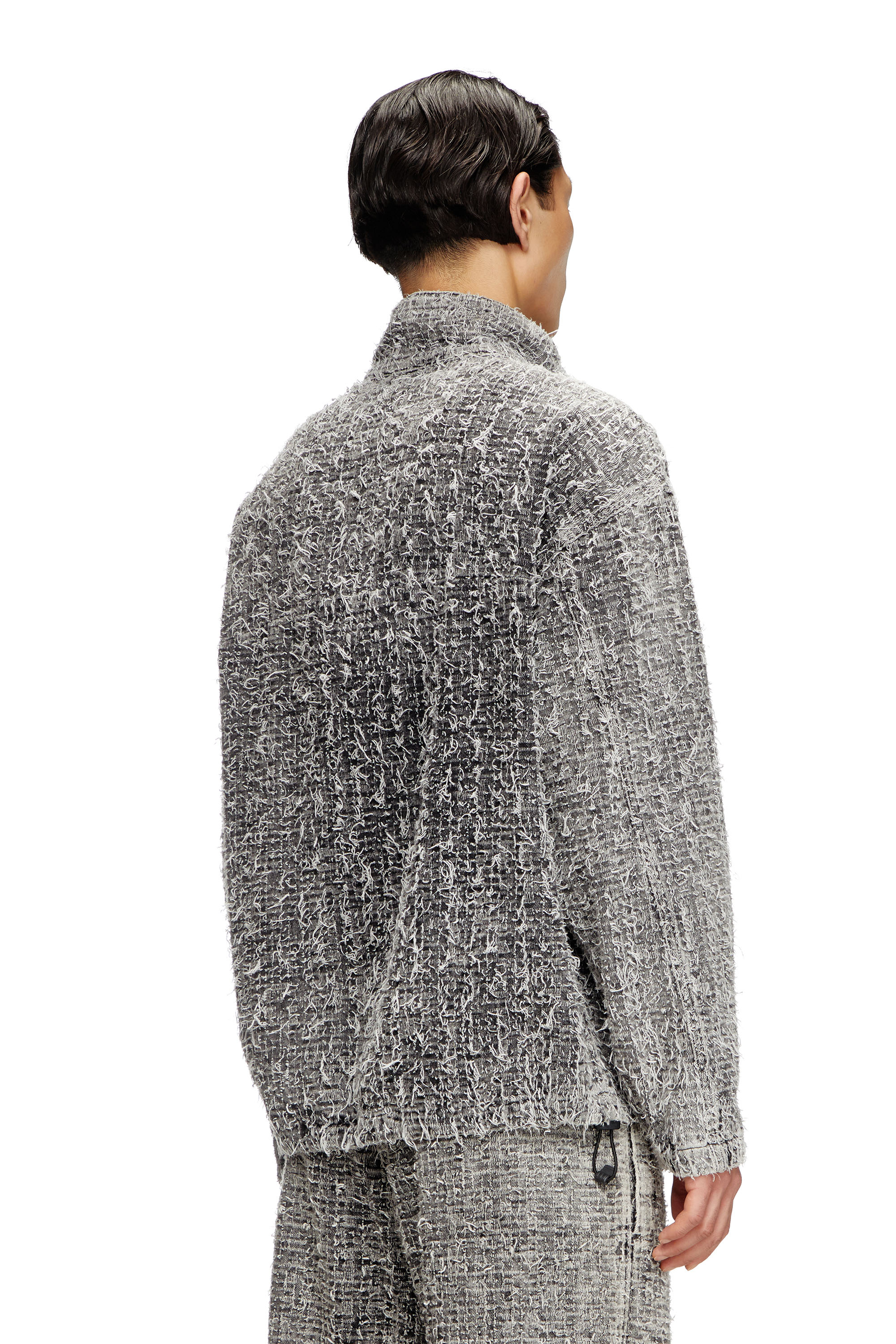 Diesel - D-FLOW-S2, Unisex's Pullover jacket in bouclé denim in Grey - 5