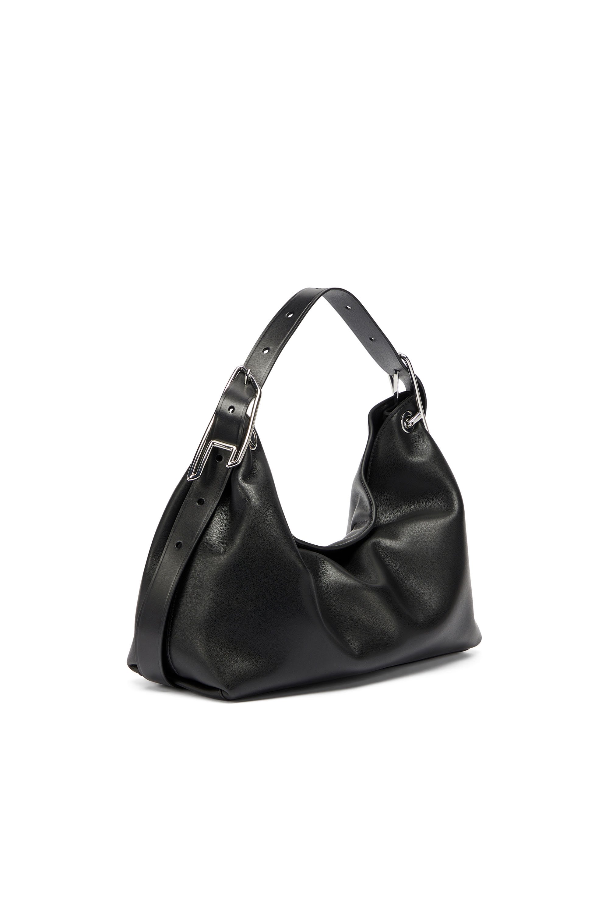Diesel - D-LINE SHOULDER, Woman's D-Line-Leather shoulder bag in Black - 1