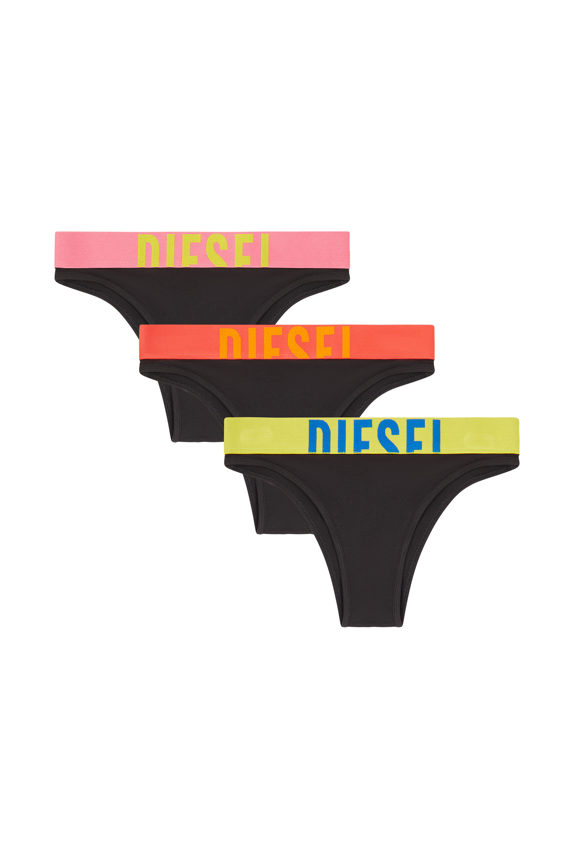 Diesel - FANNIE-D-POP-3PACK, Woman's 3-pack of panties with contrasting waistband in null - 2