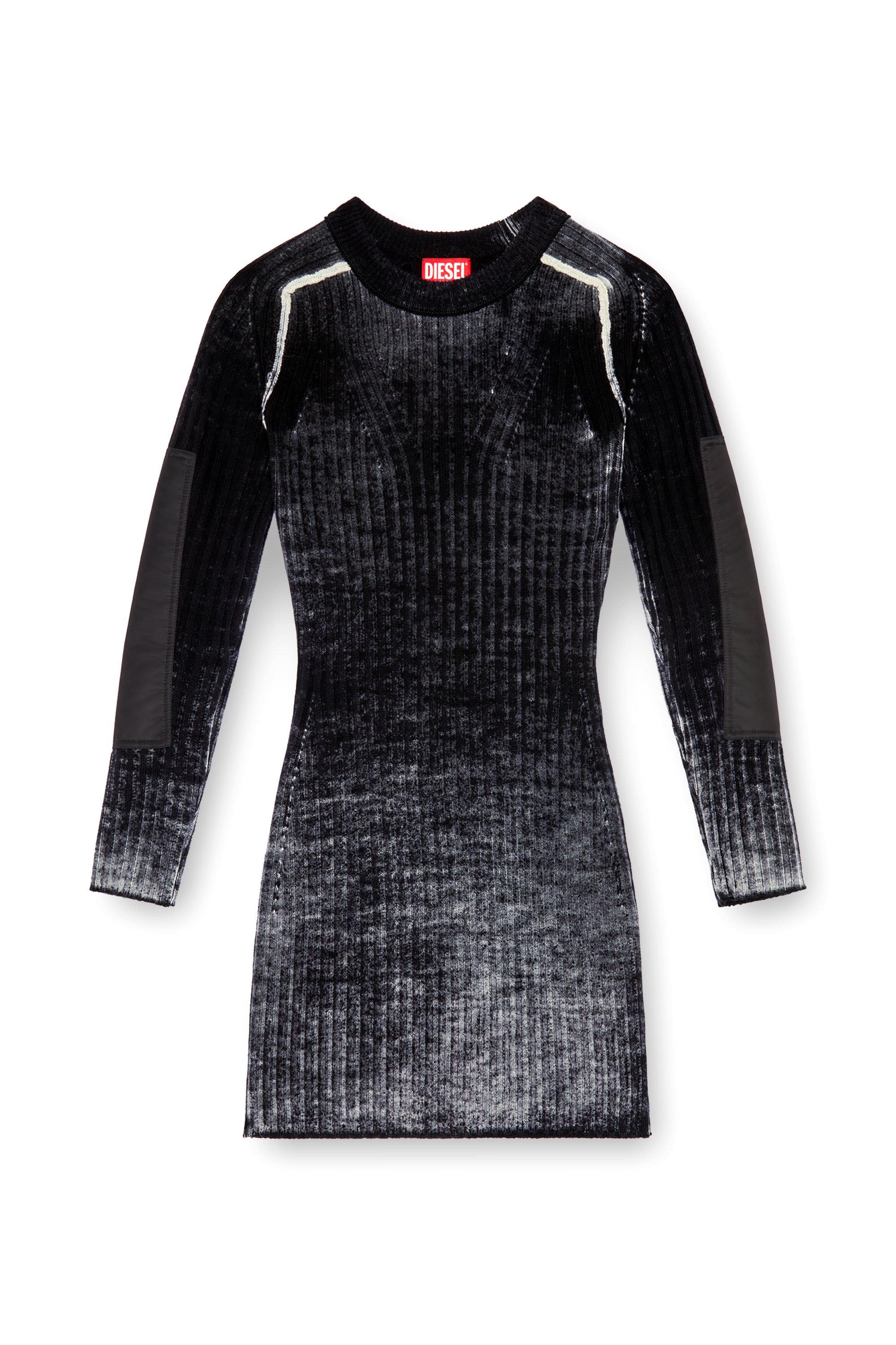 Diesel - M-ARTISTA, Woman Short dress in treated wool knit in Black - Image 5