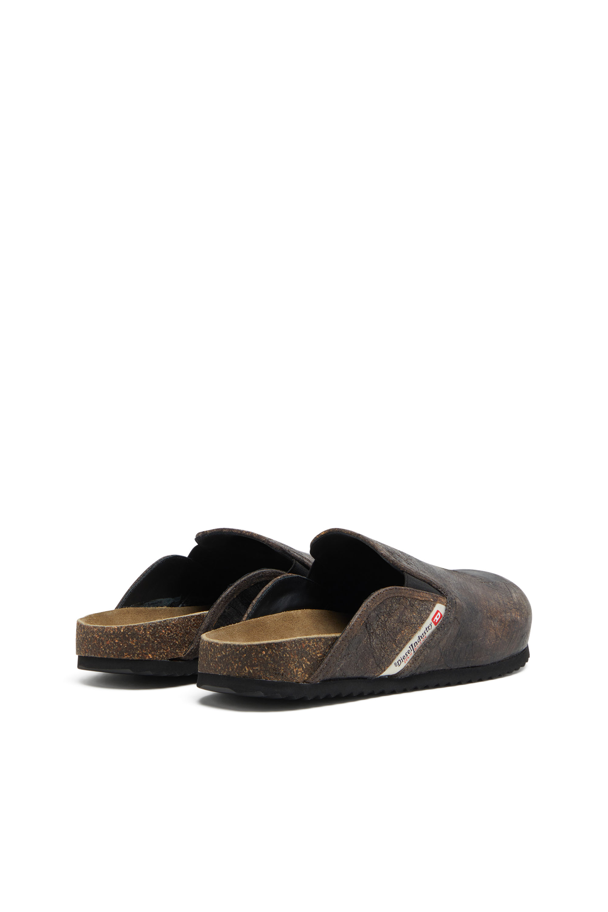 D-WOODSTOCK SLIP-ON, Brown Diesel - D-WOODSTOCK SLIP-ON, Man's D-Woodstock-Clogs in crackle-effect suede in Brown - 3