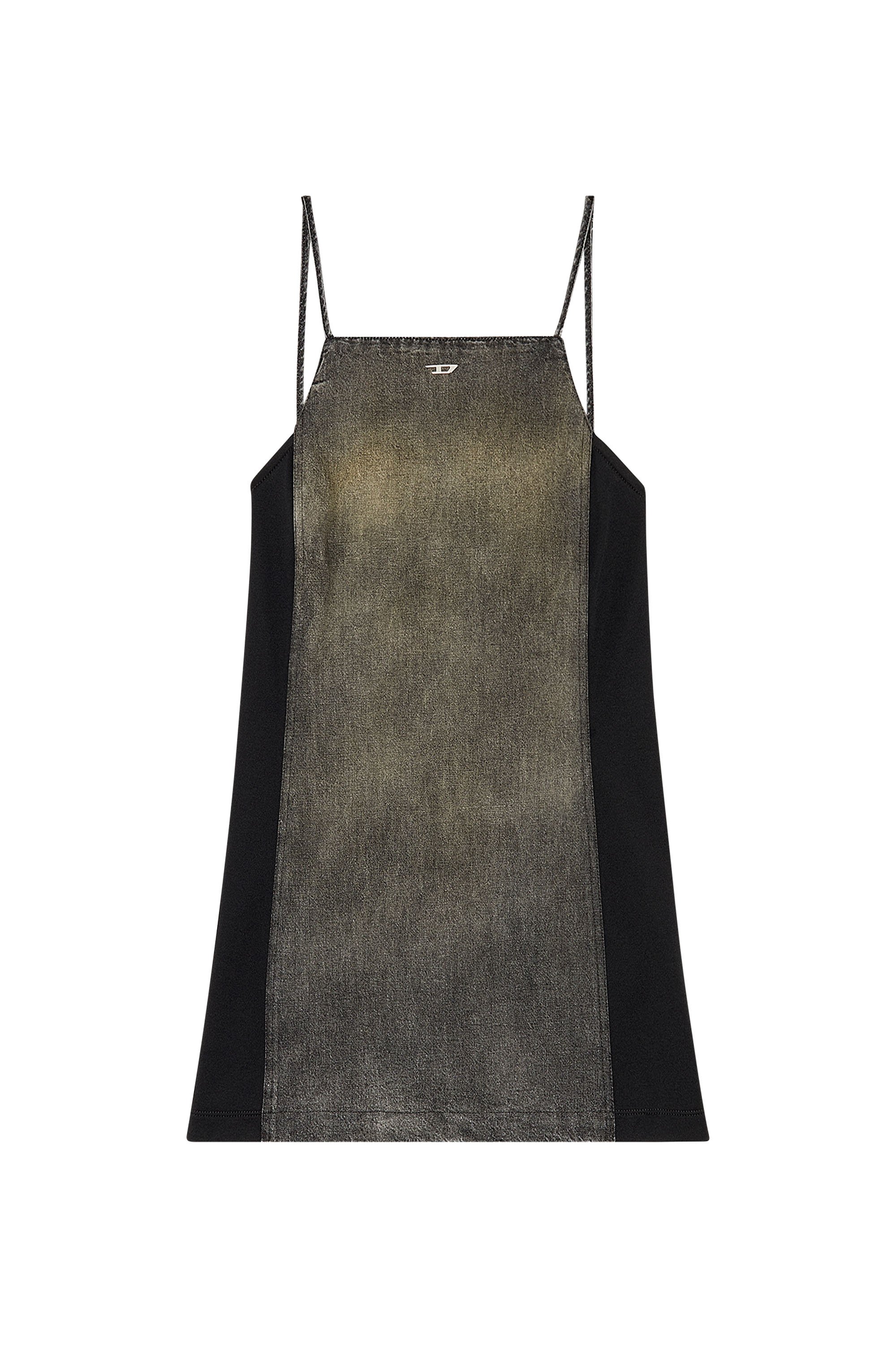 Diesel - DE-BETY-DRESS-S, Woman Denim dress in cotton and hemp in Black - Image 4