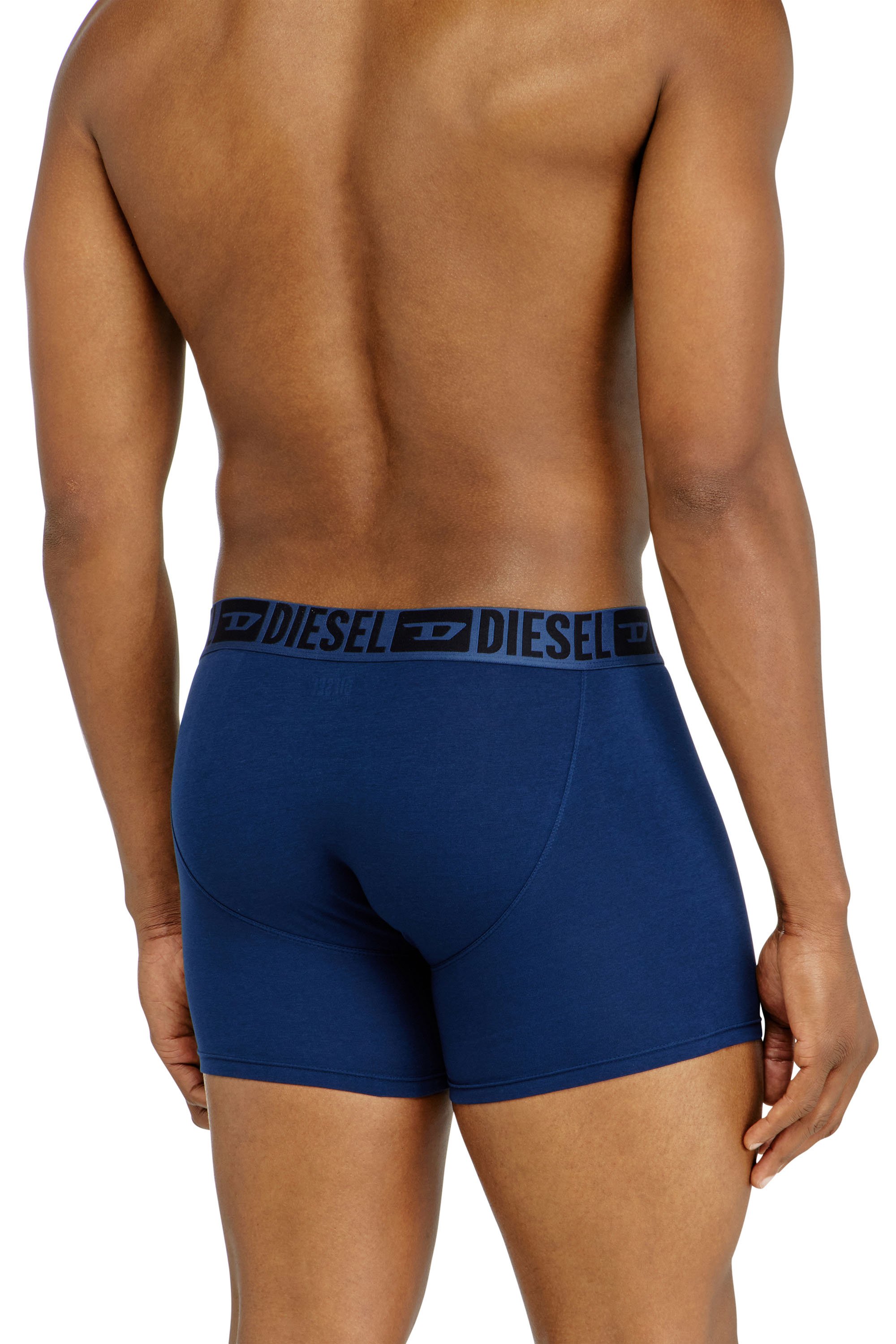 Diesel - SEBASTIAN-D-CORE-3PACK, Man's Three-pack boxer briefs in stretch cotton in Black/Blue - 4