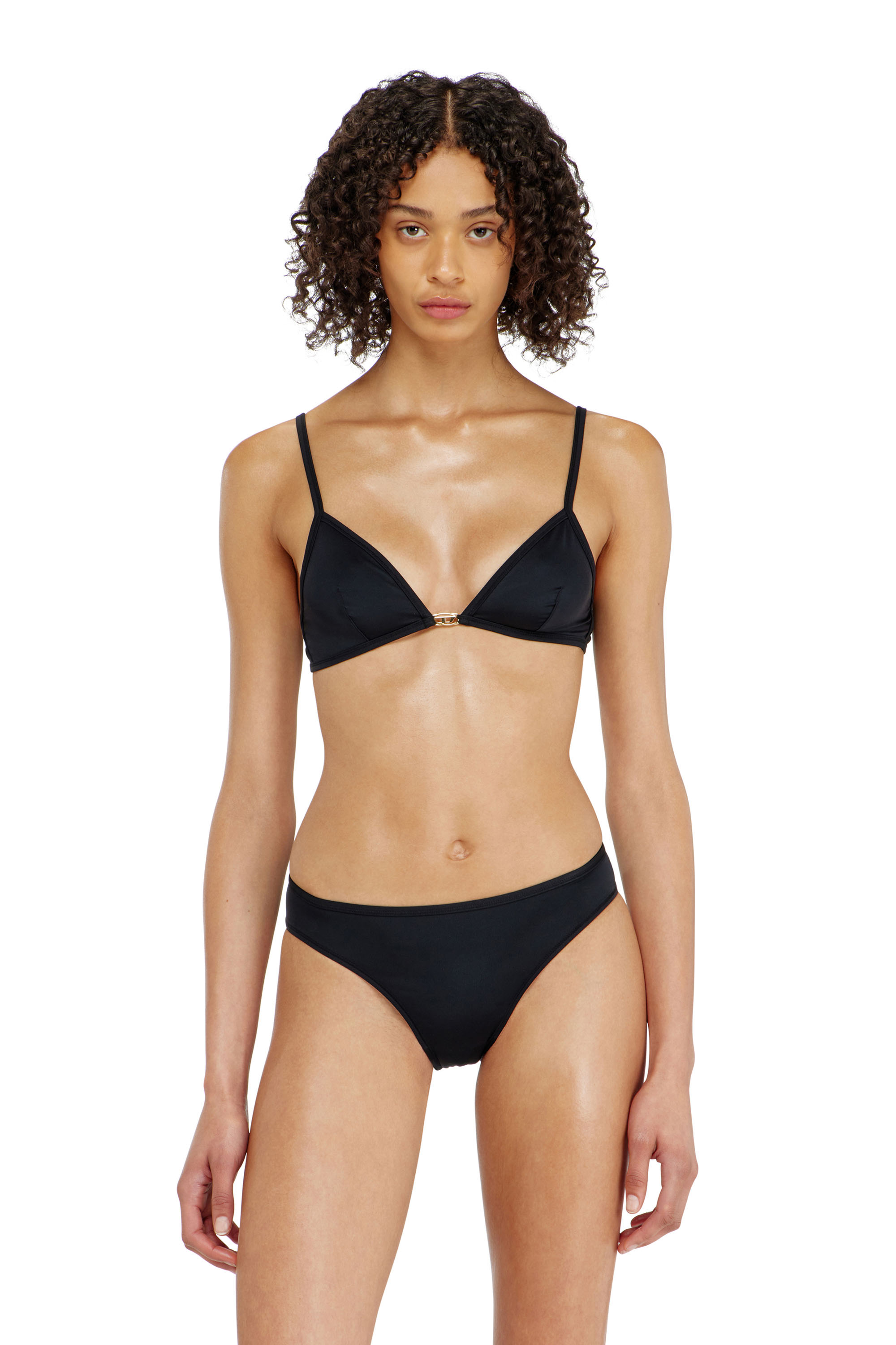 Diesel - LUNA-UTLT, Woman's Triangle bra in nylon with Oval D detail in null - 1