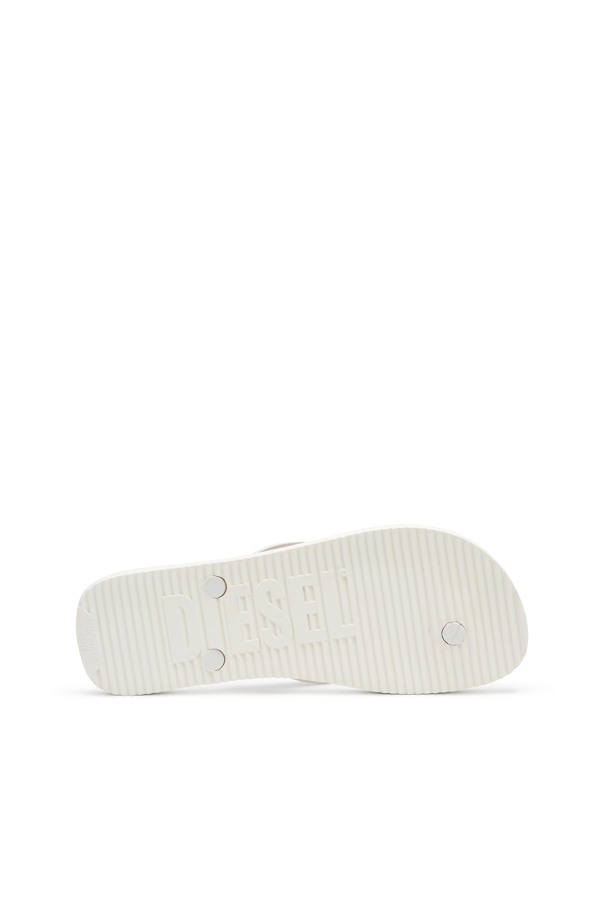 Diesel - SA-RIO, Man's Rubber flip-flops with graffiti logo in White/Red - 4