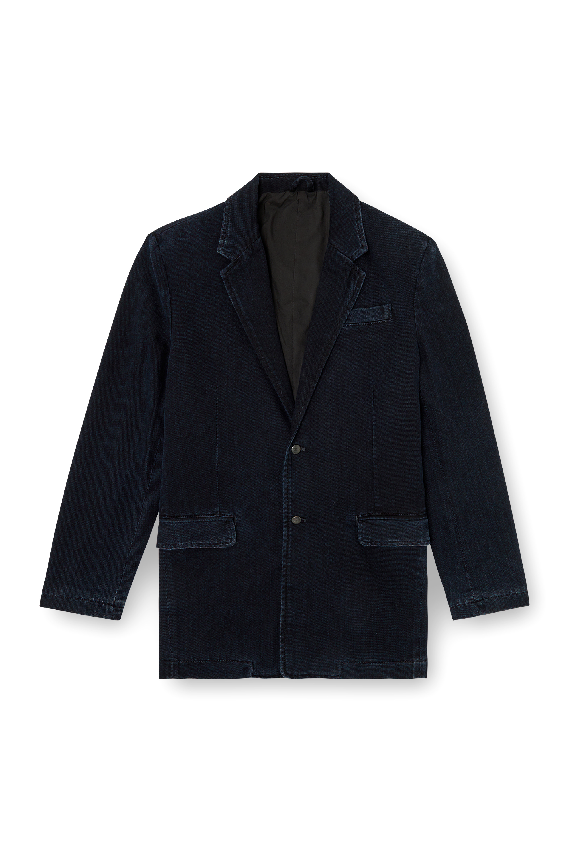 Diesel - D-REGER-D, Unisex's Blazer in lightly treated denim in Dark Blue - 2