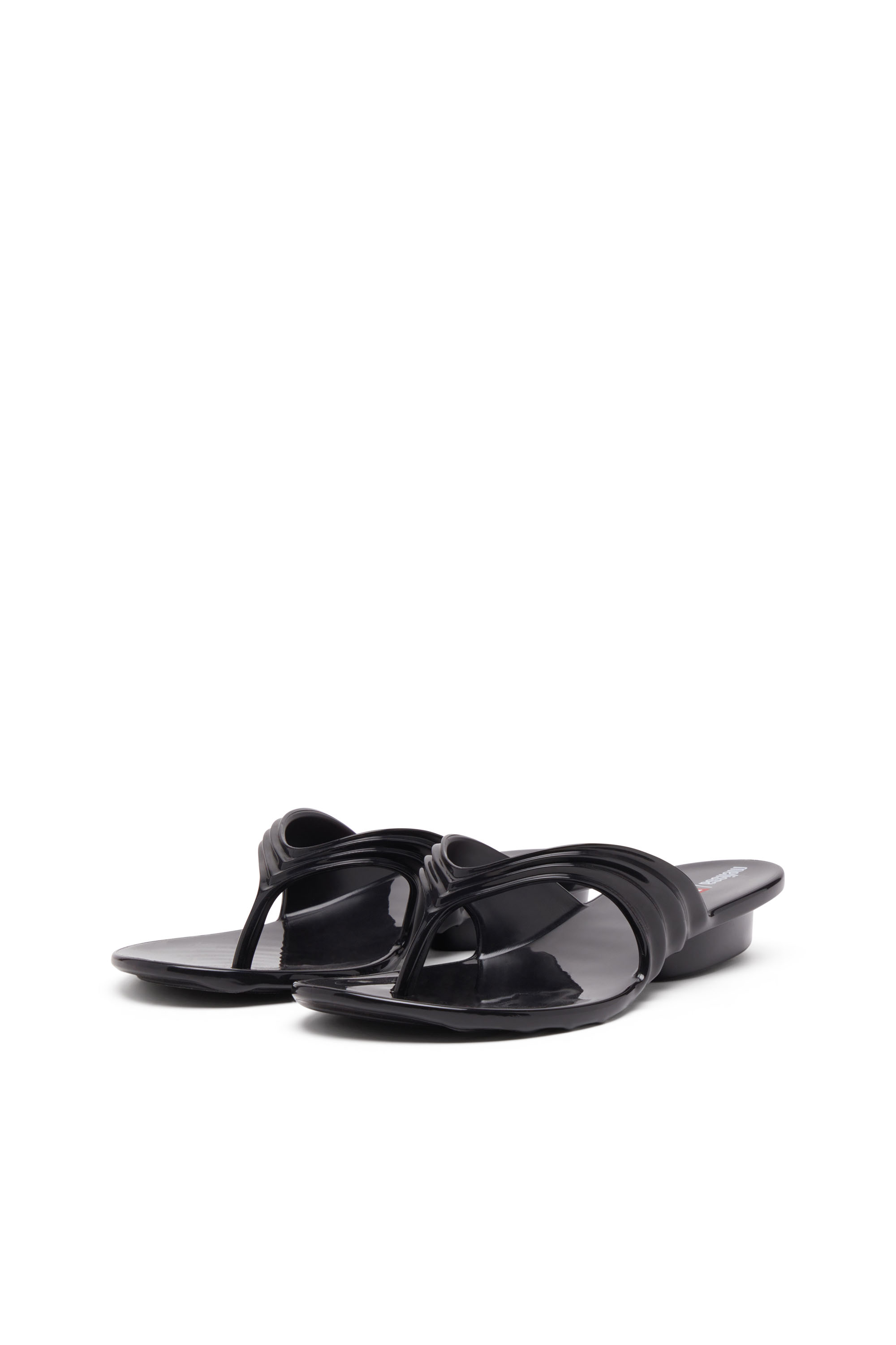 Diesel - MELISSA QUANTUM THONG, Woman's Sculptural flip-flops in Melflex® in Black - 9