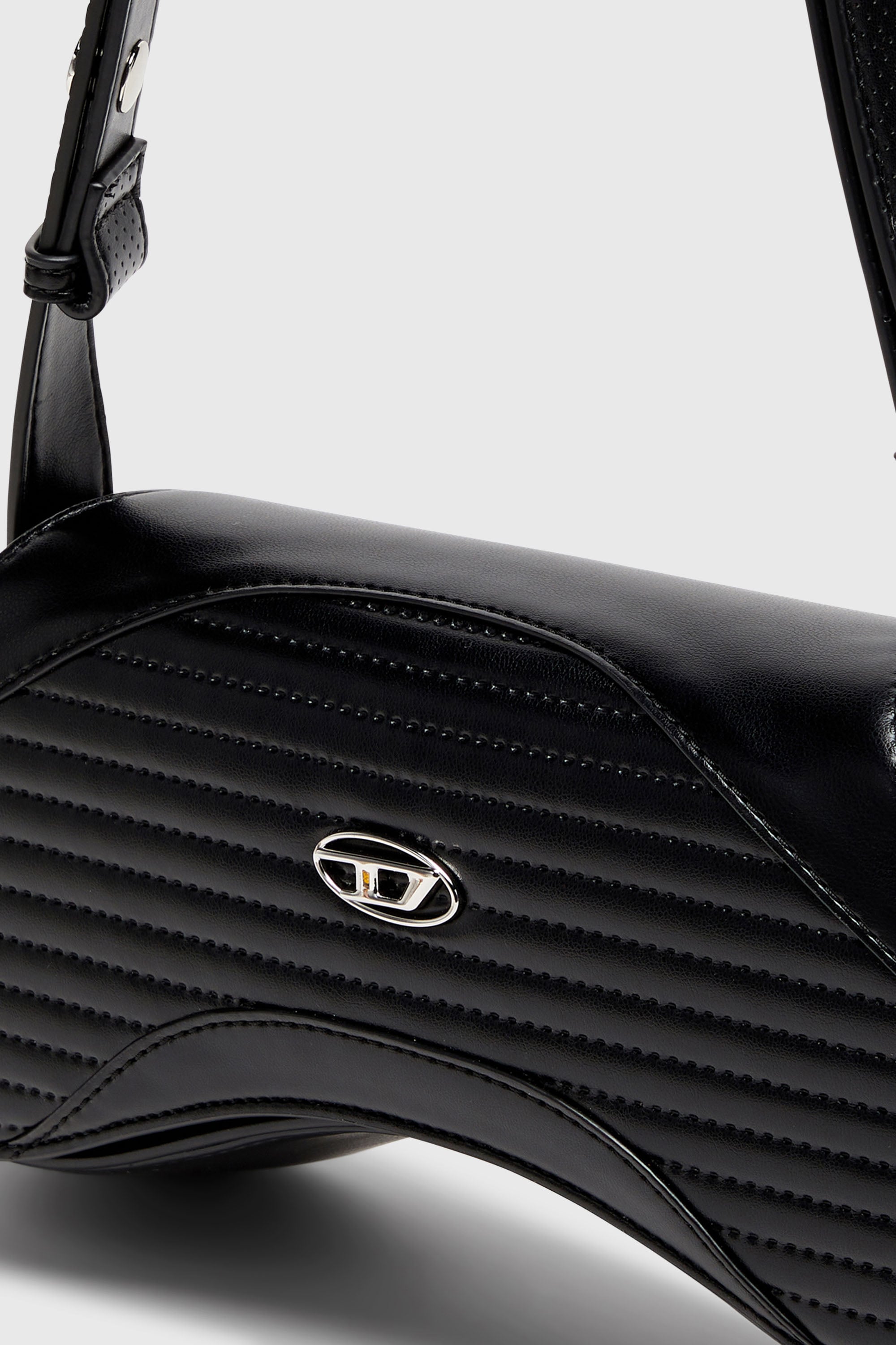 Diesel - PLAY CROSSBODY, Woman's Play - Crossbody bag in quilted perforated PU in Black - 5