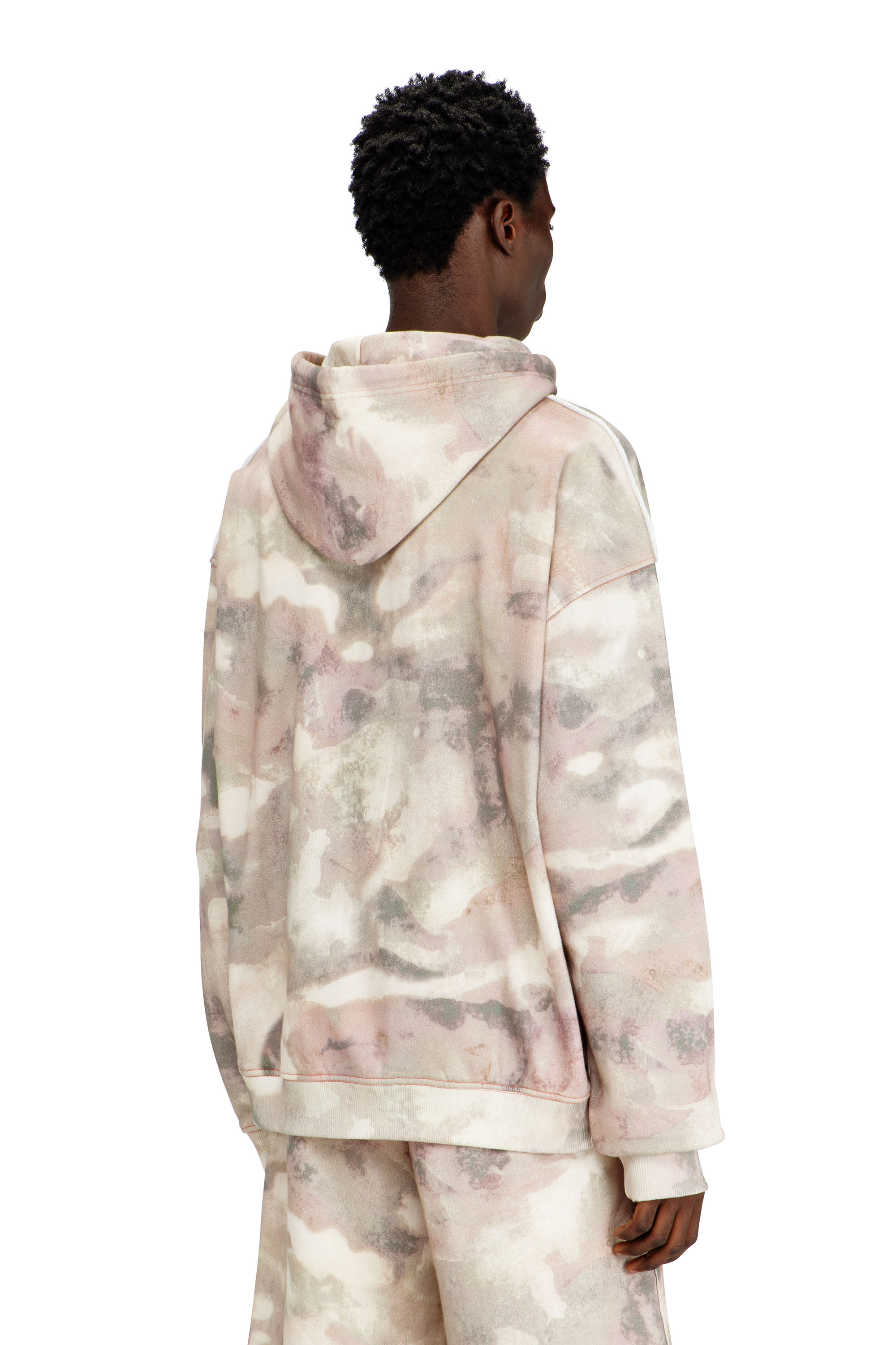 Diesel - S-BOXT-HOOD-V1, Man's Hoodie in camouflage-print organic cotton in Beige - 4