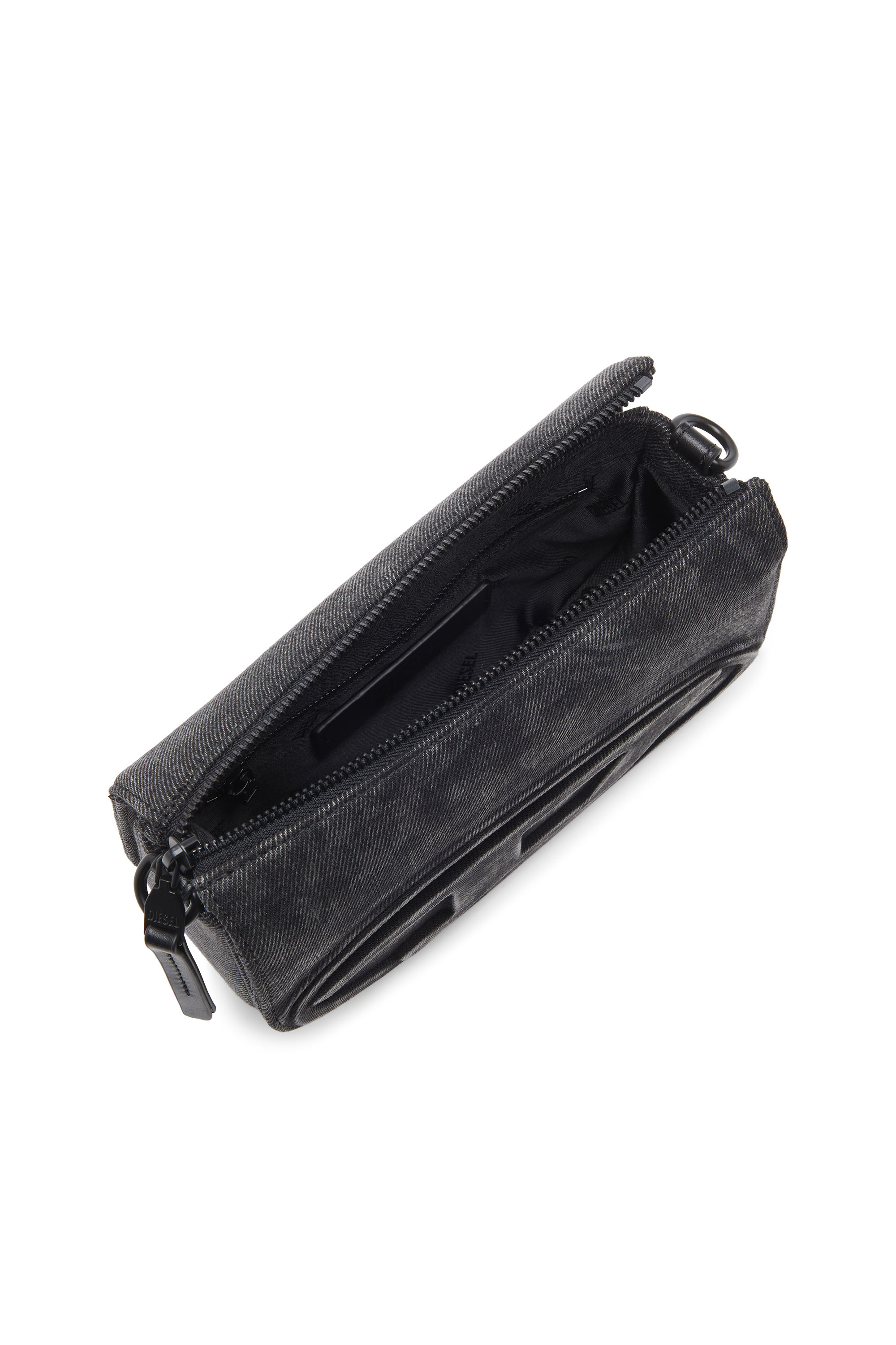 Diesel - 1DR CAMERA BAG, Man's 1DR-Camera bag in stonewashed denim in Black - 4