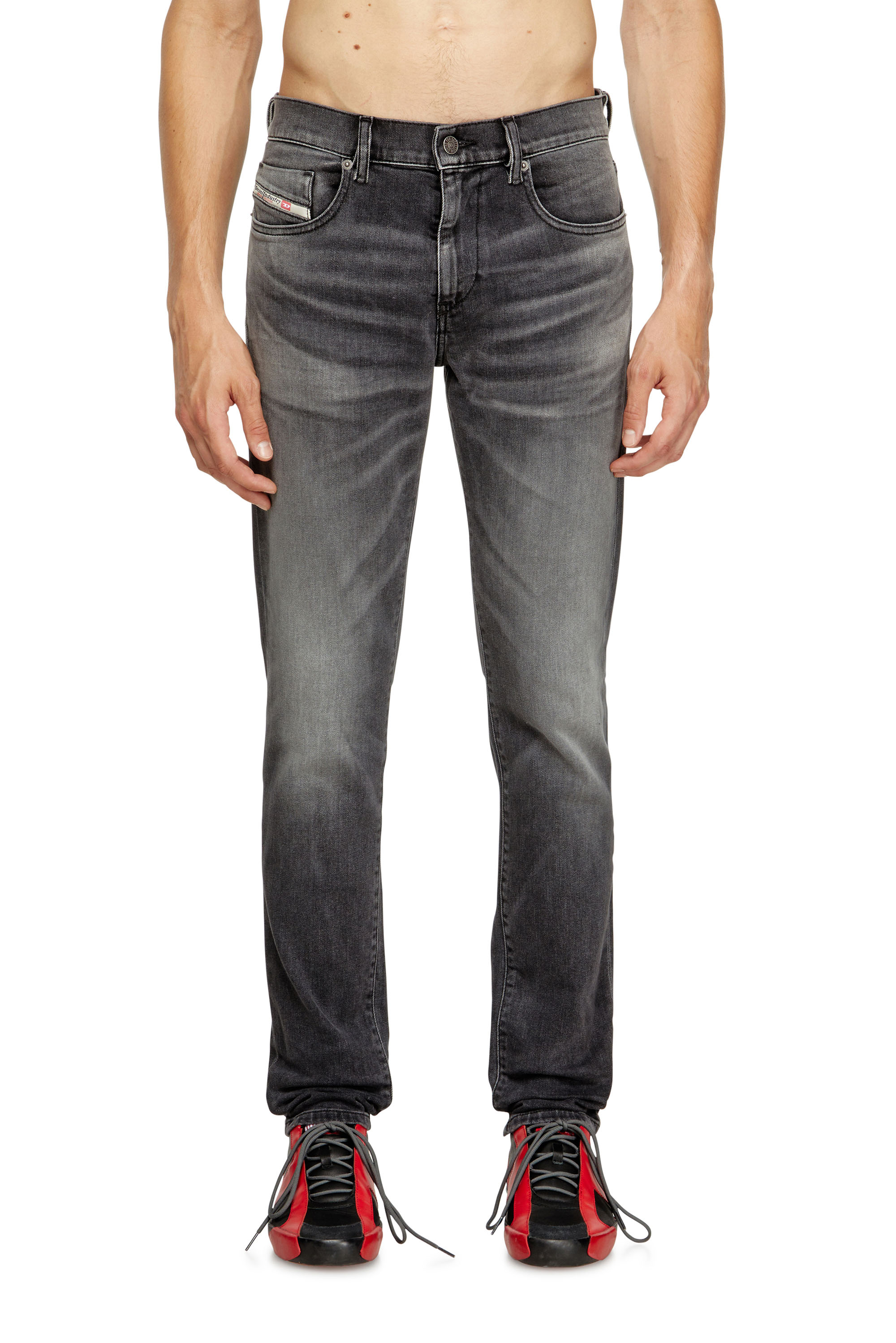 Diesel - Man's Slim Jeans 2019 D-Strukt 09J52, Black/Dark grey - 2