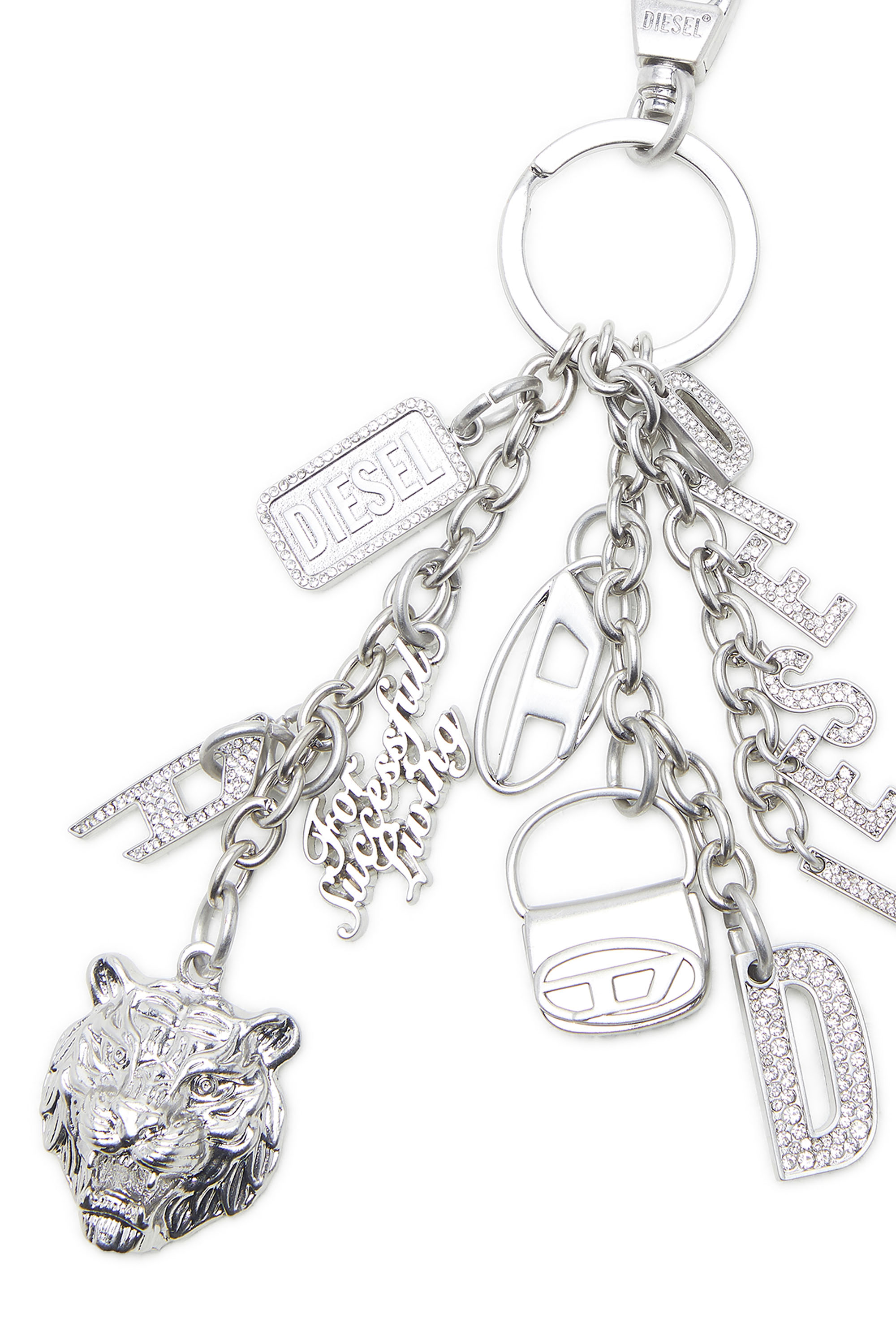 Diesel - HOSHI KEYCHAIN, Unisex's Multi-charm chain necklace in Silver - 2