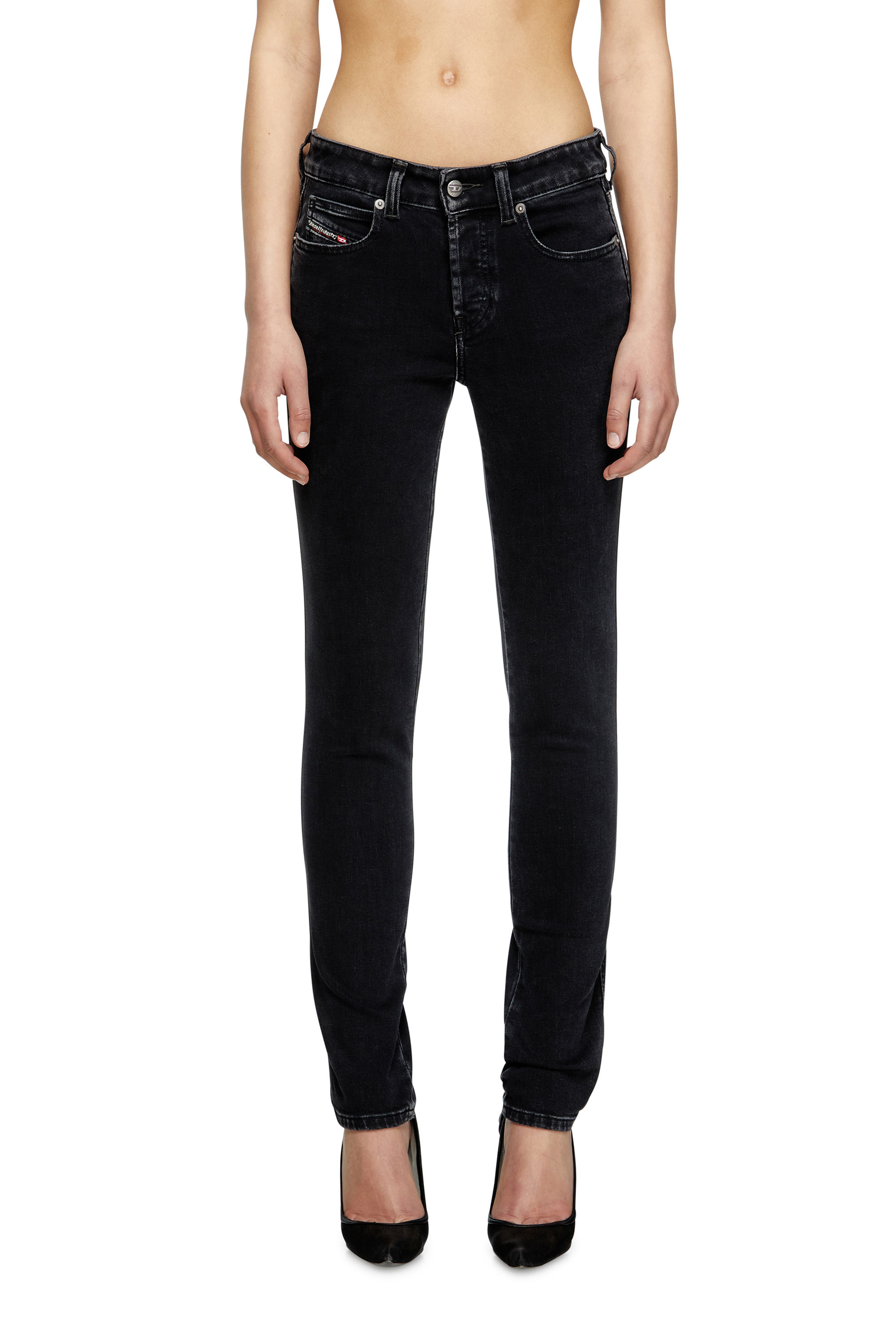 Diesel - Woman's Slim Jeans 1992 D-Jiann 09M69, Black/Dark grey - 2