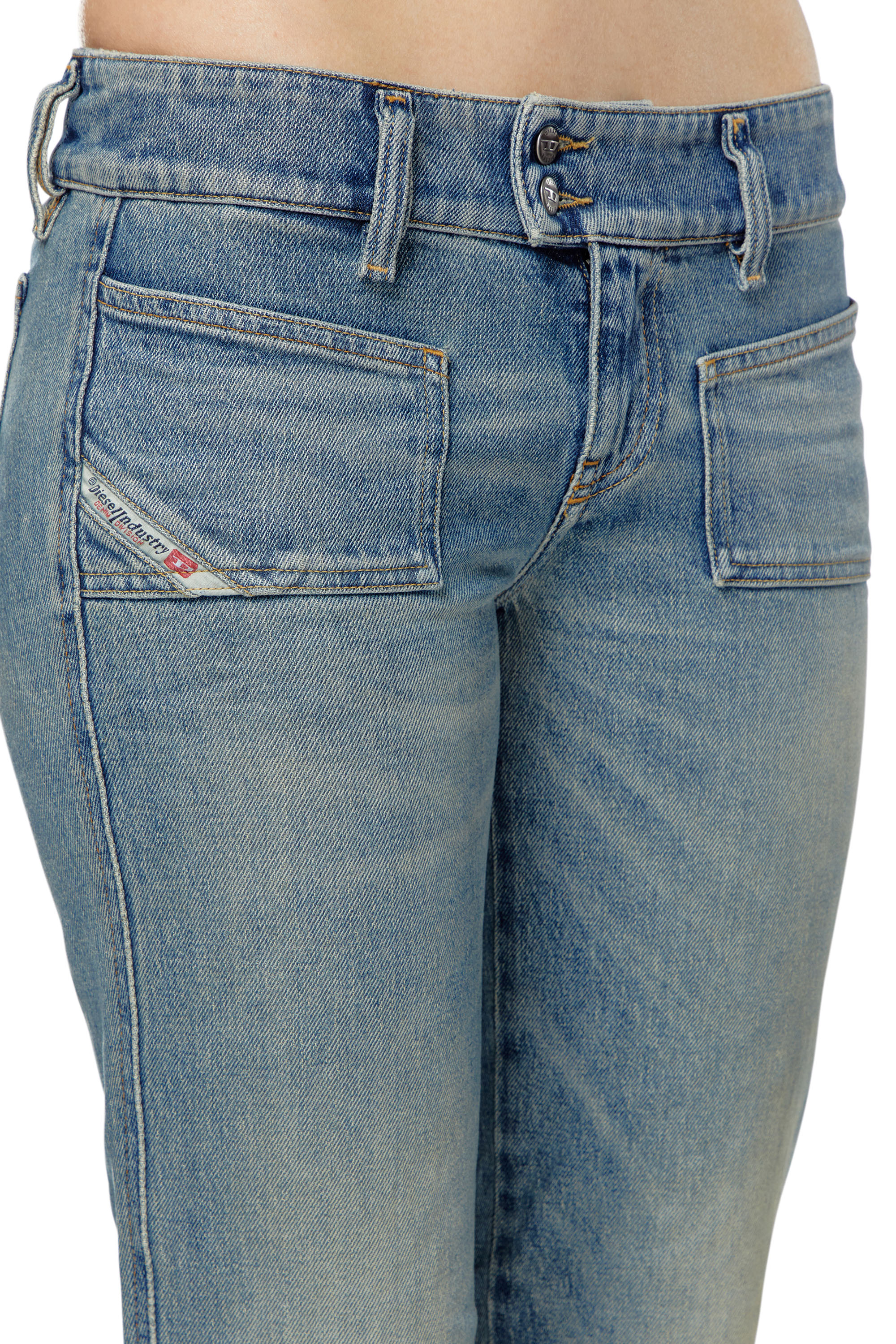 Bootcut Jeans D-Hush 09J55, Light Blue Diesel - Woman's Bootcut Jeans D-Hush 09J55, Light Blue - 5