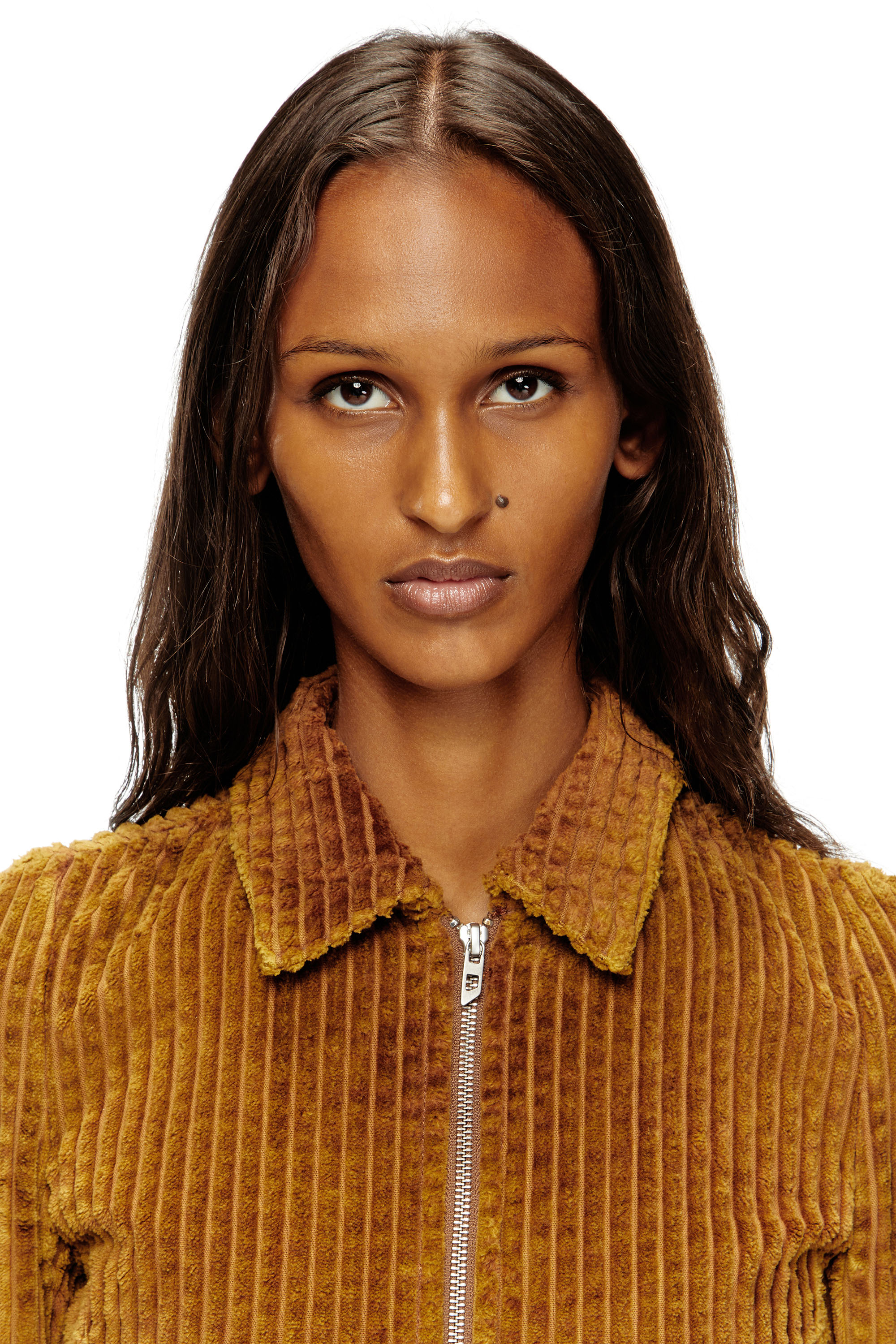 Diesel - G-ENEA, Woman's Shirt-jacket in cotton corduroy in Brown - 4