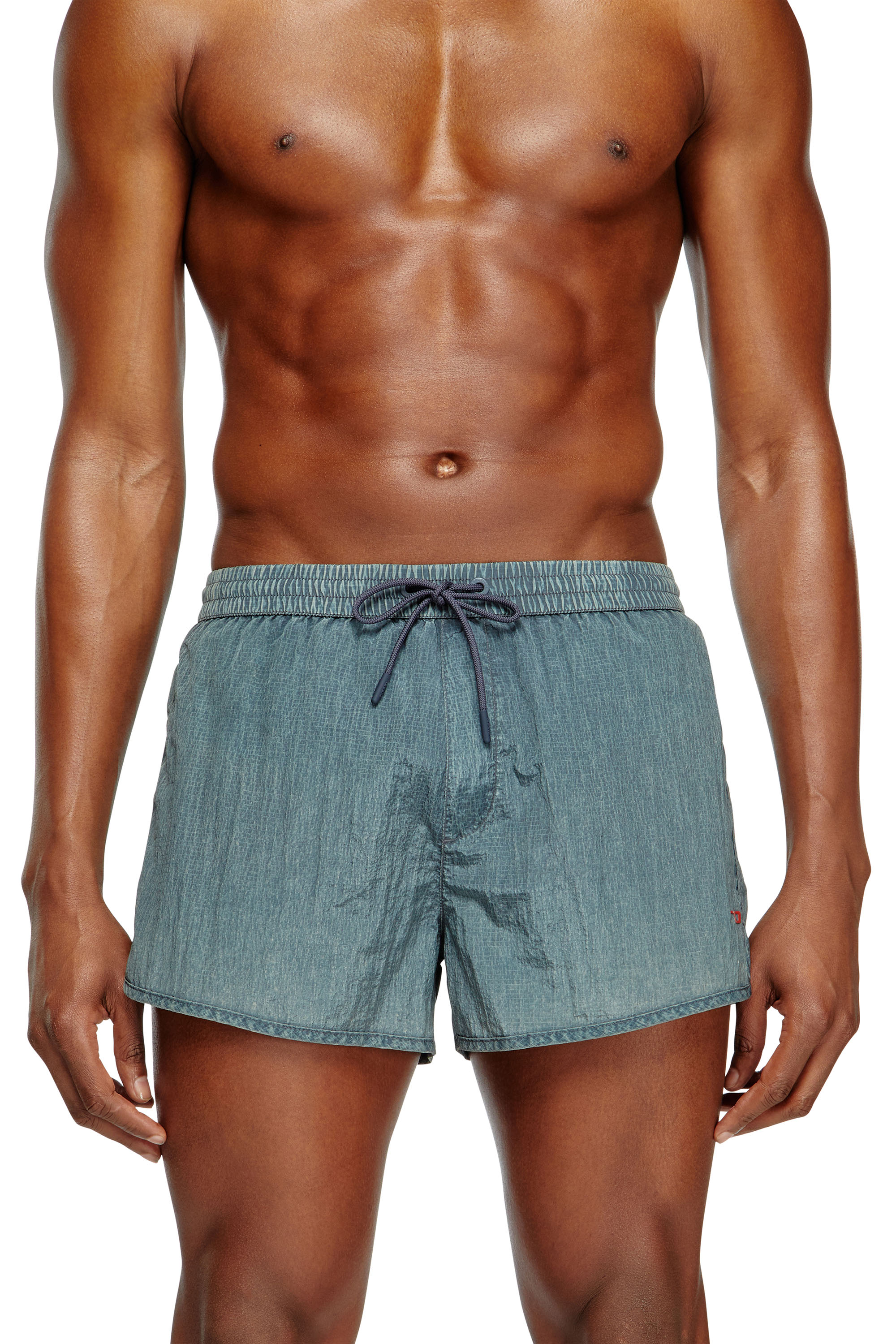 Diesel - OLIVER-30-D-POP, Man's Swim shorts in treated ripstop in Grey - 2