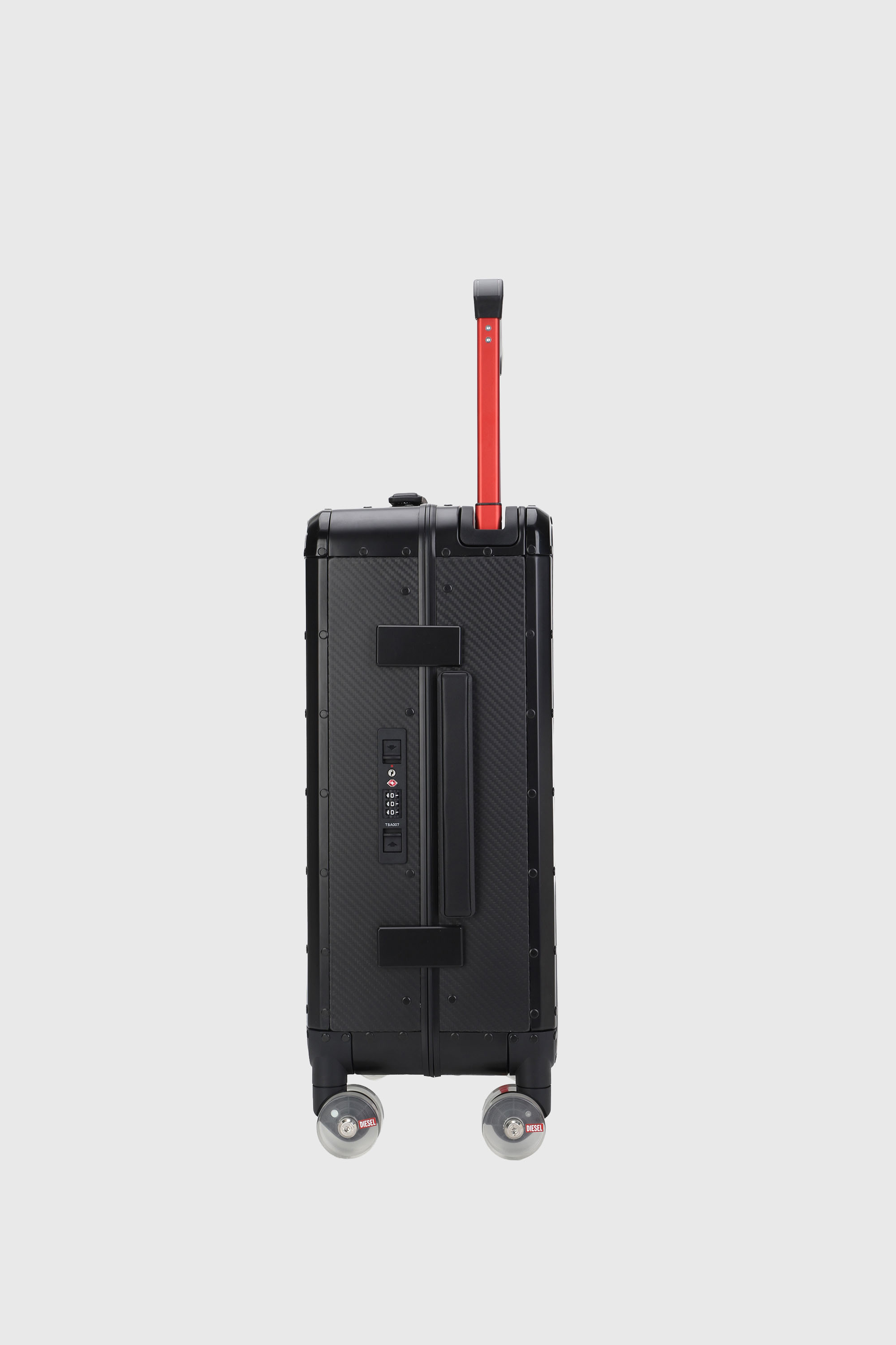 Diesel - DSL CARBON FIBER TROLLEY-BLACK- DSL001, Unisex's Carbon fiber suitcase size S in Black - 4