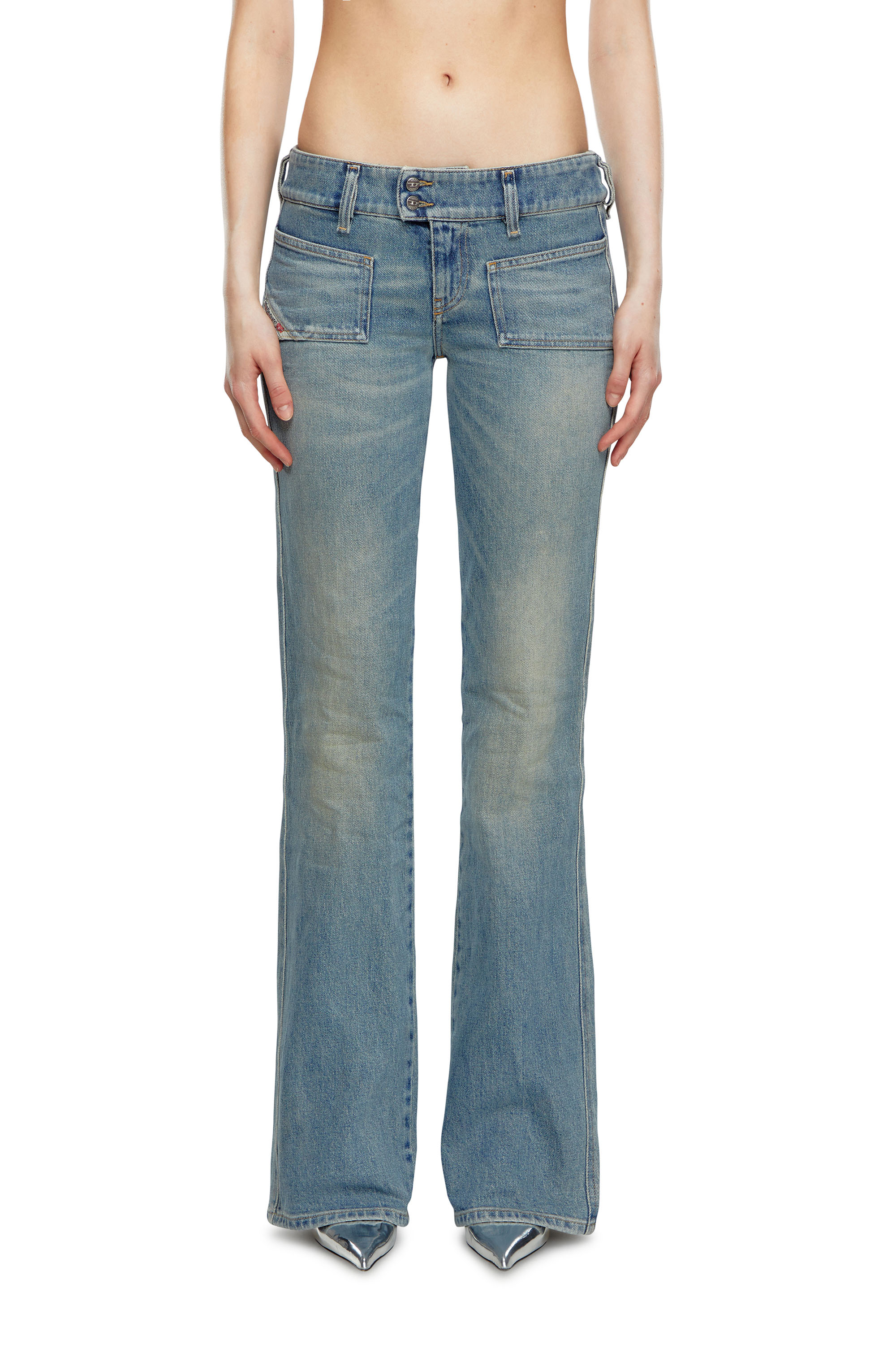 Bootcut Jeans D-Hush 09J55, Light Blue Diesel - Woman's Bootcut Jeans D-Hush 09J55, Light Blue - 3