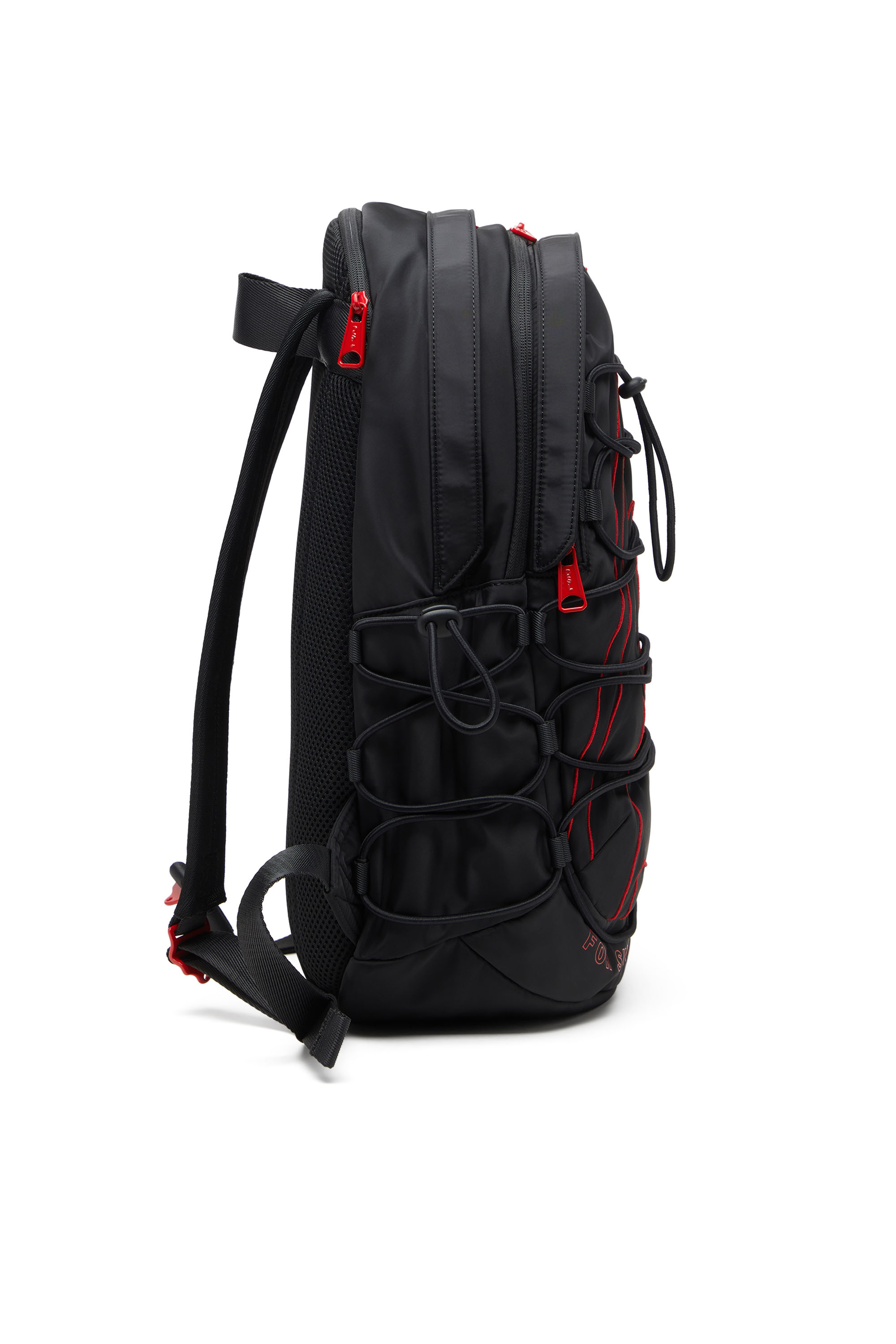 Diesel - TECH-D BACKPACK X, Unisex's Tech-D-Nylon backpack with Oval D embroidery in Black - 4