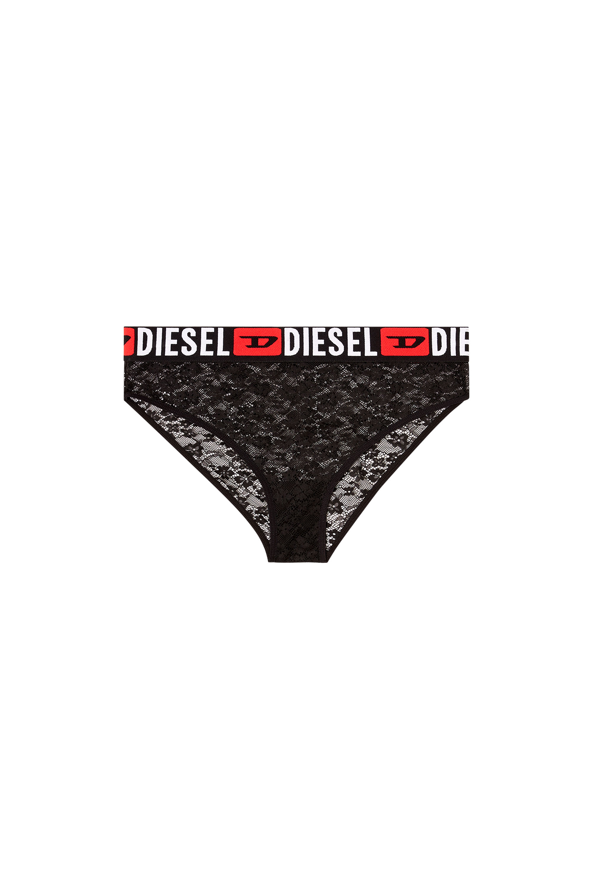 Diesel - SAM-D-CORE, Woman's Nylon lace panties with Diesel logo in Black - 3