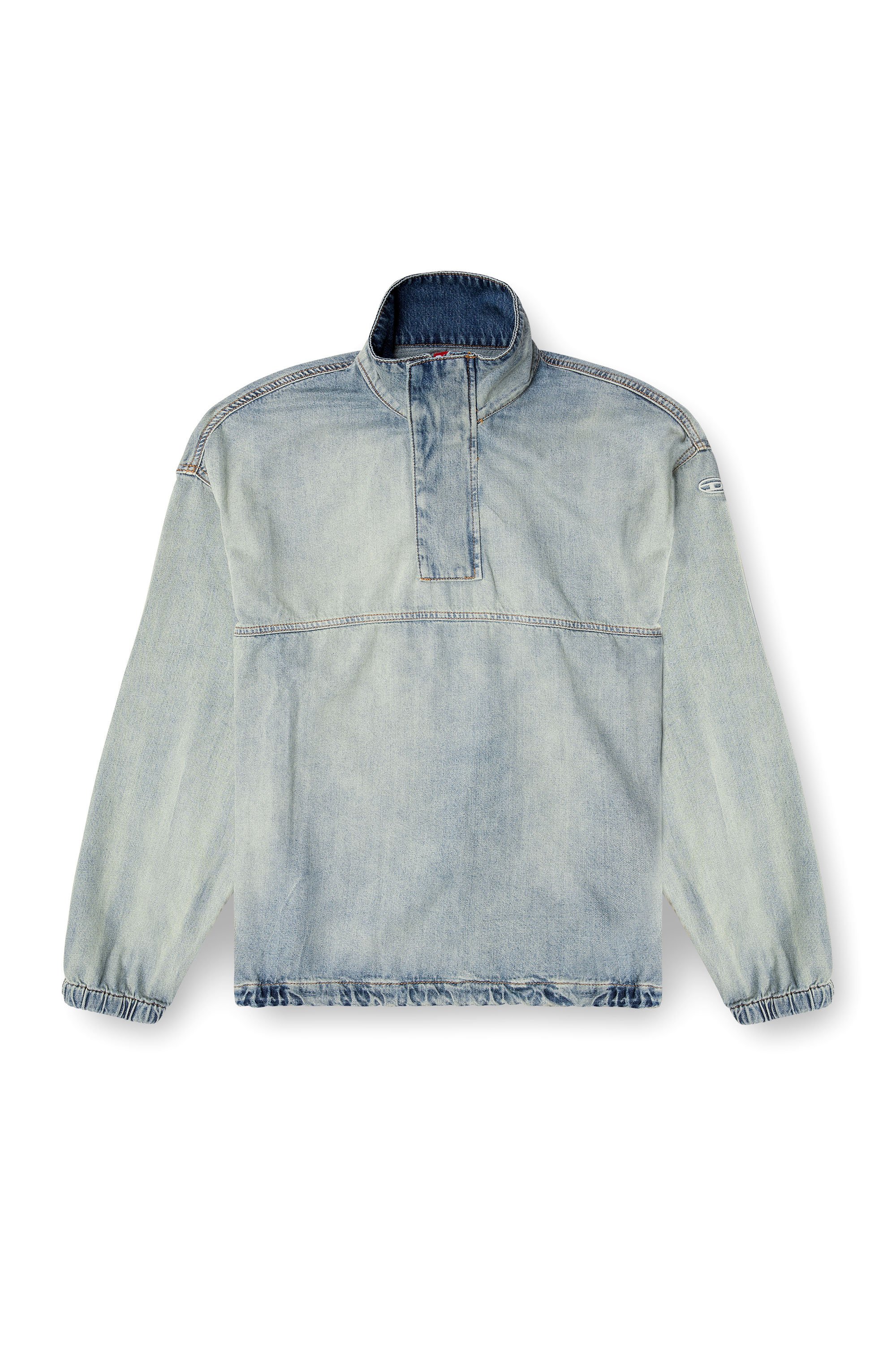 Diesel - D-FLOW-S1, Unisex's Denim pullover in light bicolour denim in Light Blue - 3