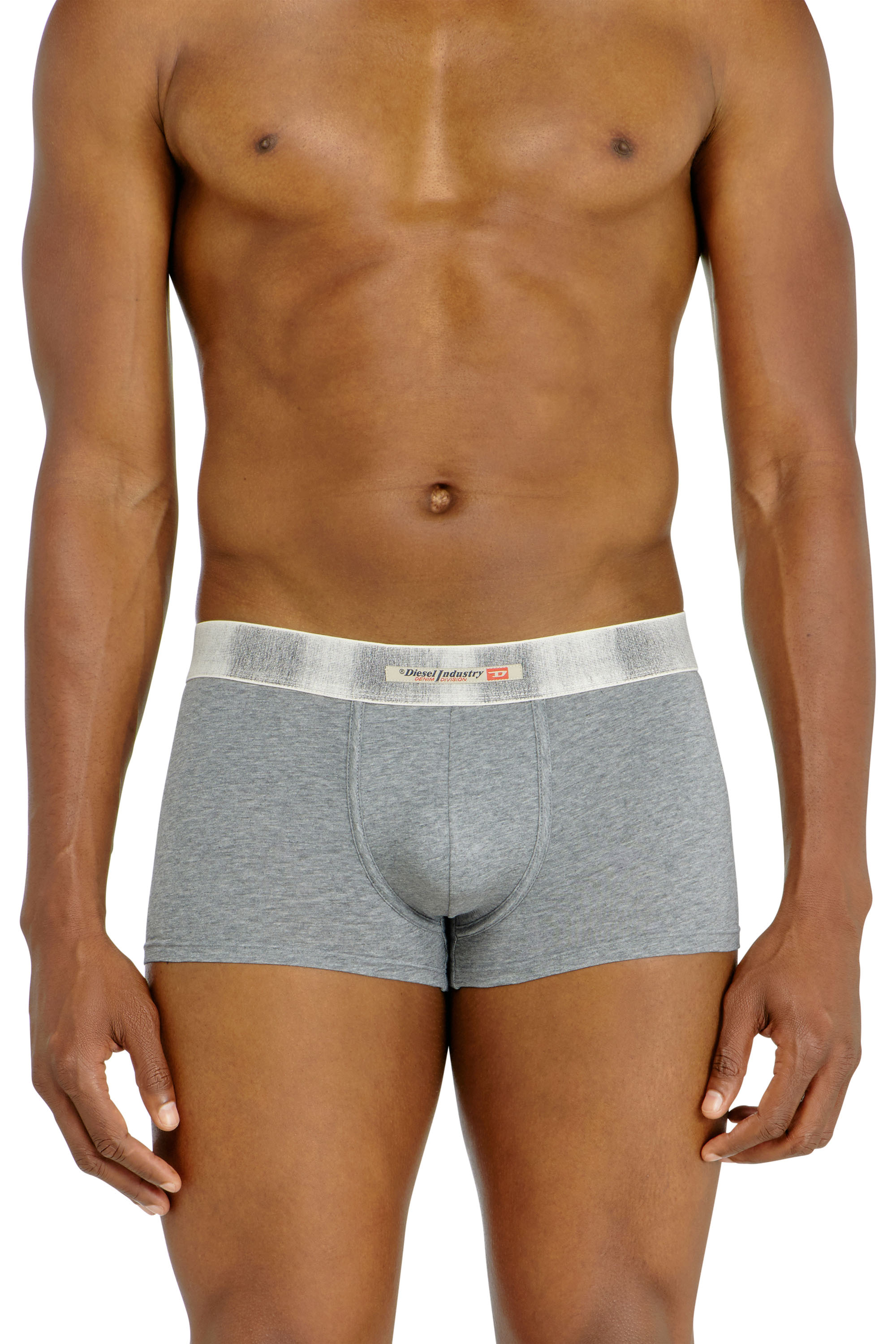 Diesel - DAMIEN-DNM-3PACK, Man's Three-pack of stretch cotton boxer briefs with satin waistband in Multicolor/Grey - 2