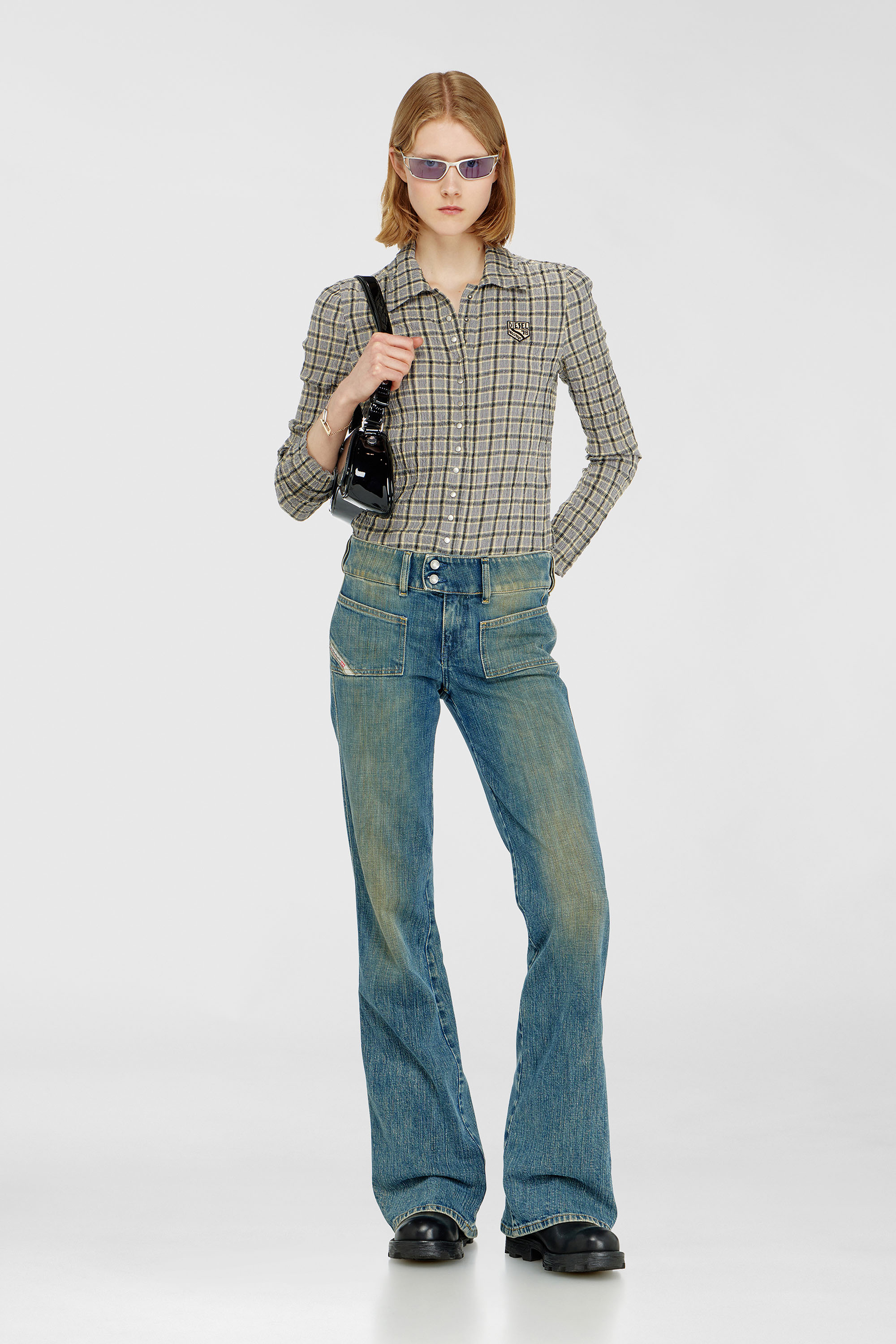 Diesel - Woman's Bootcut Jeans D-Hush 007EJ, Medium blue - 1