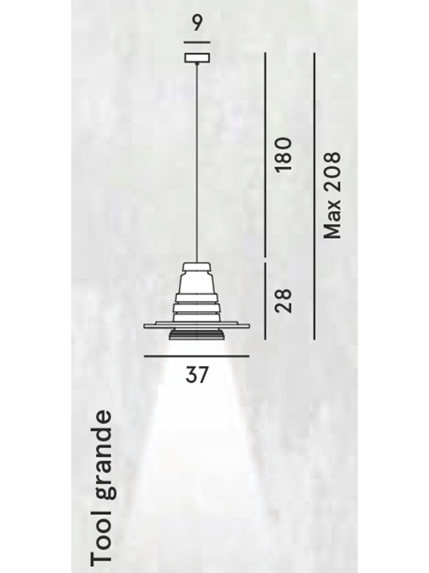 Diesel - TOOL GRANDE SOSP, Unisex's Large lighting inspired by a reflex camera lens in Black - 2