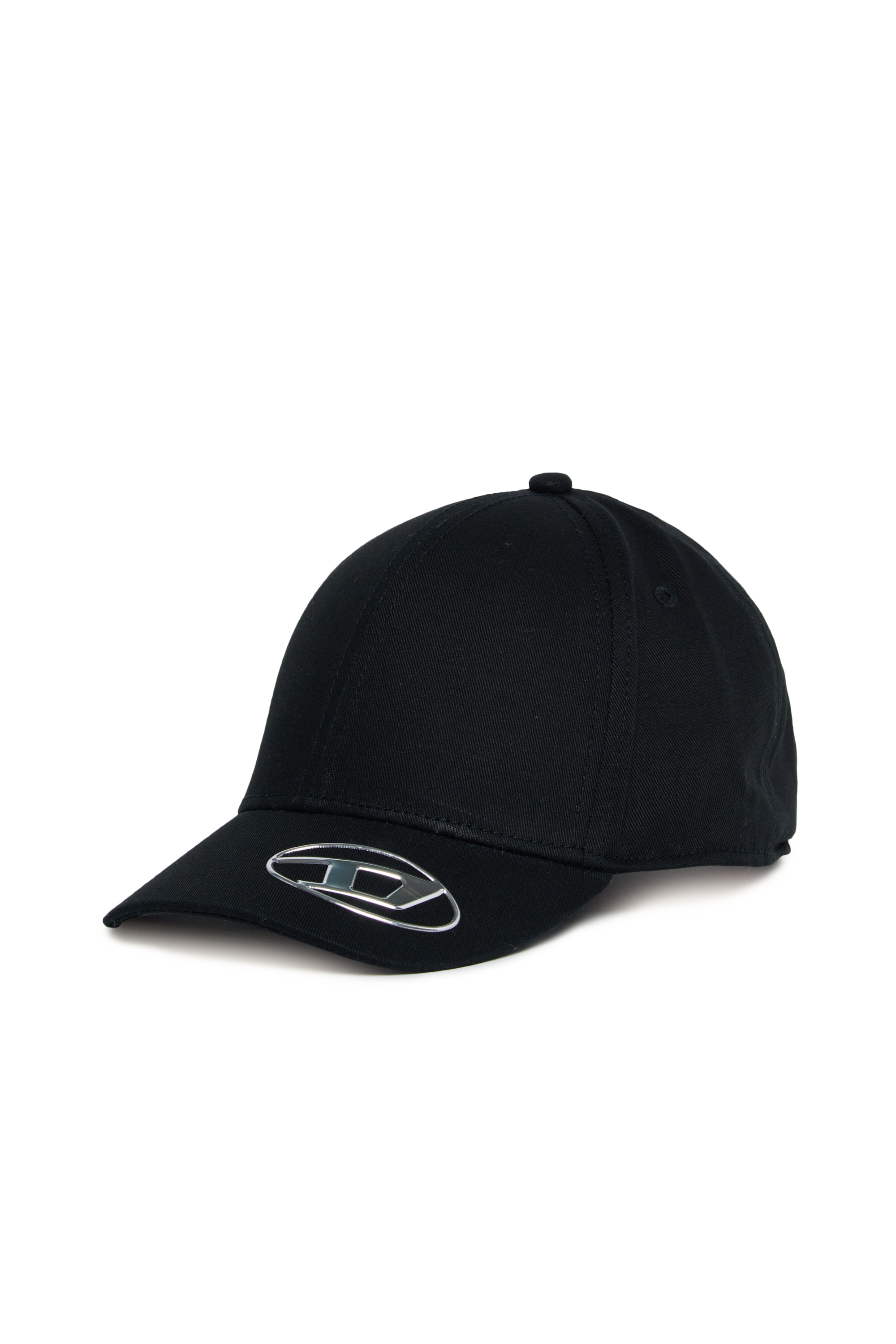 Diesel - FCEFFIL, Unisex's Baseball cap with metallic Oval D logo in Black - 2