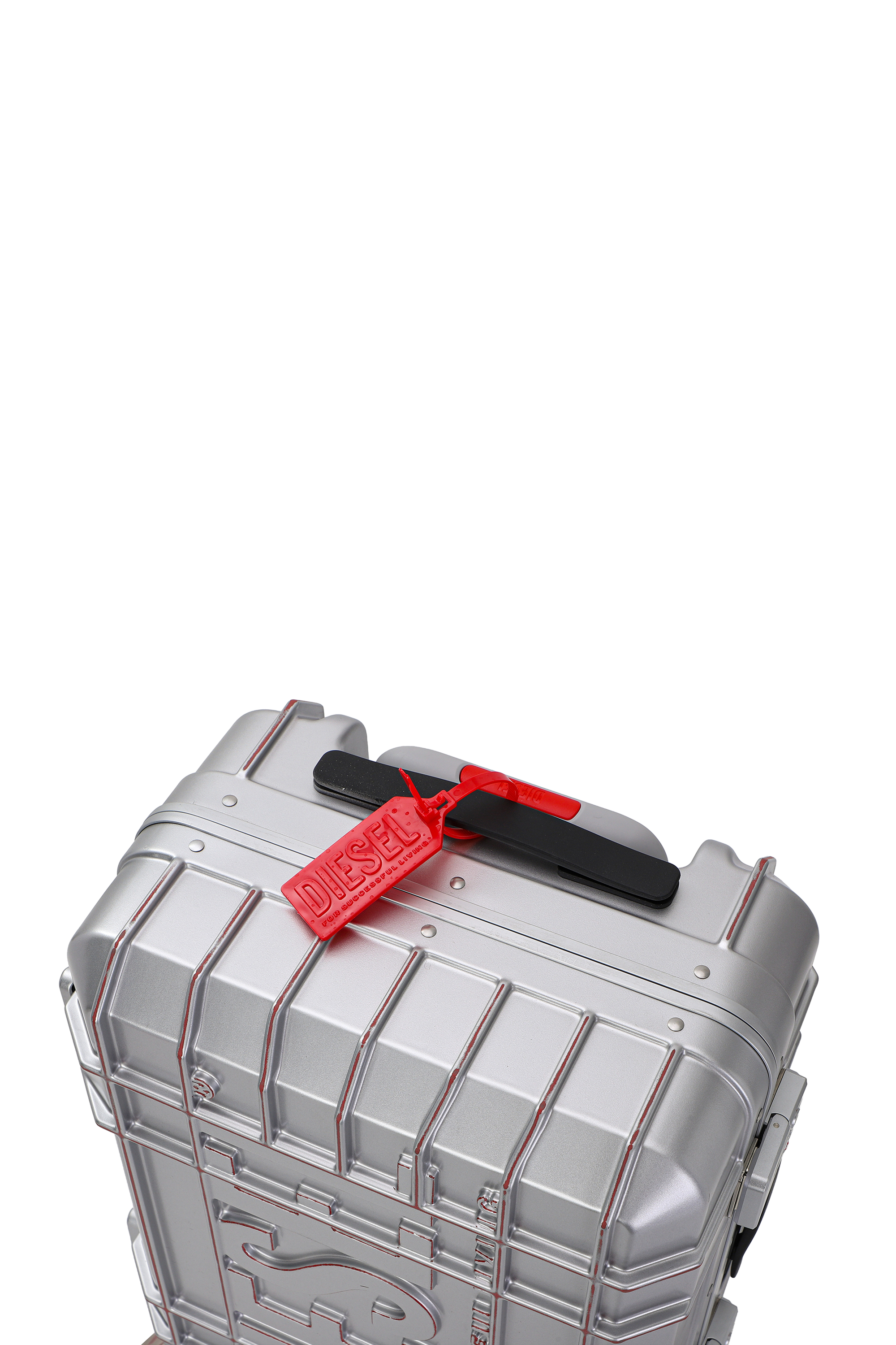 Diesel - DIESEL PC STRONG IMAGE TROLLEY- DSL003, Unisex's Rugged carry‑on suitcase 20" in Silver - 6