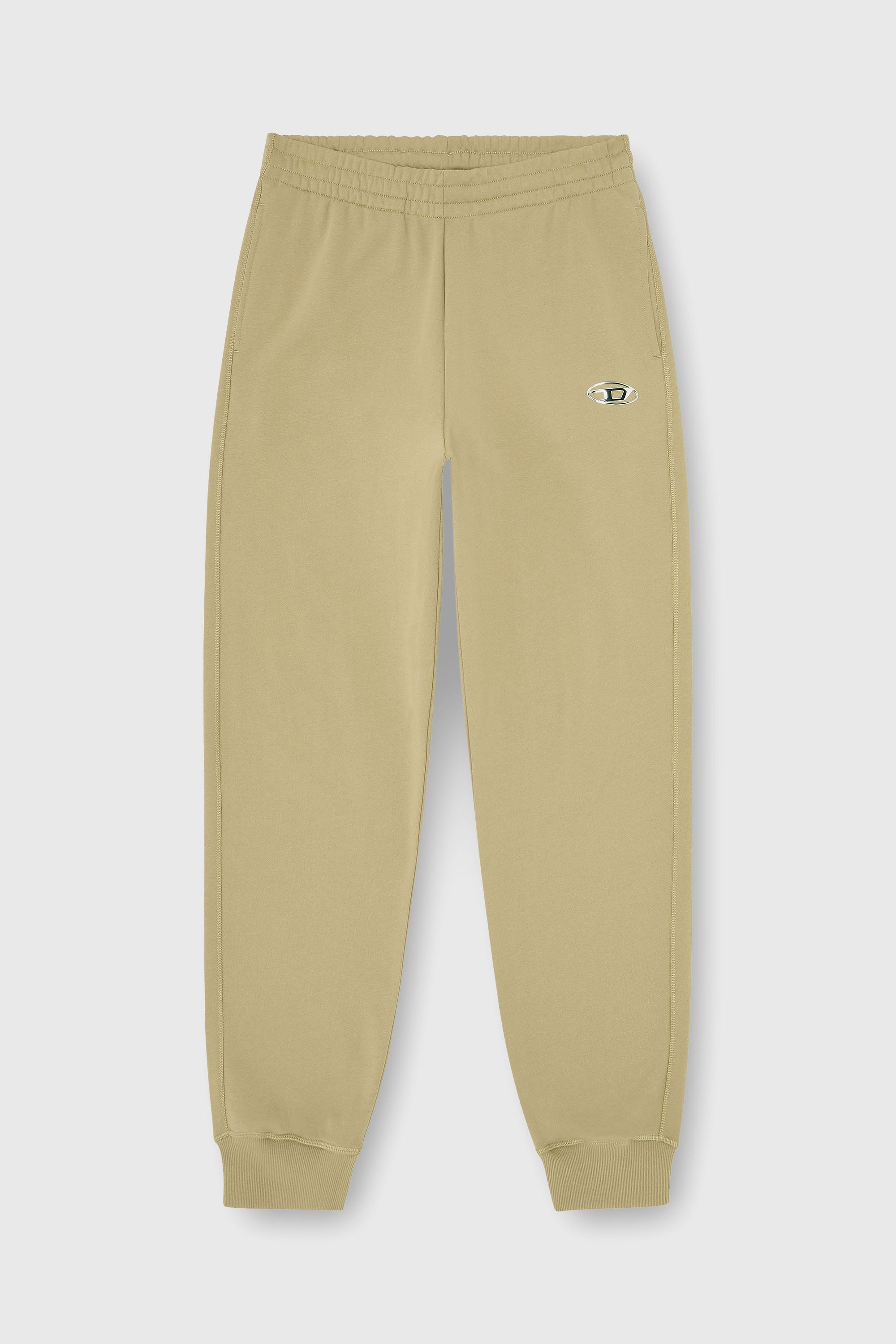 Diesel - P-MARKY-IOD, Man's Cotton pants with metallic Oval D in Beige - 2