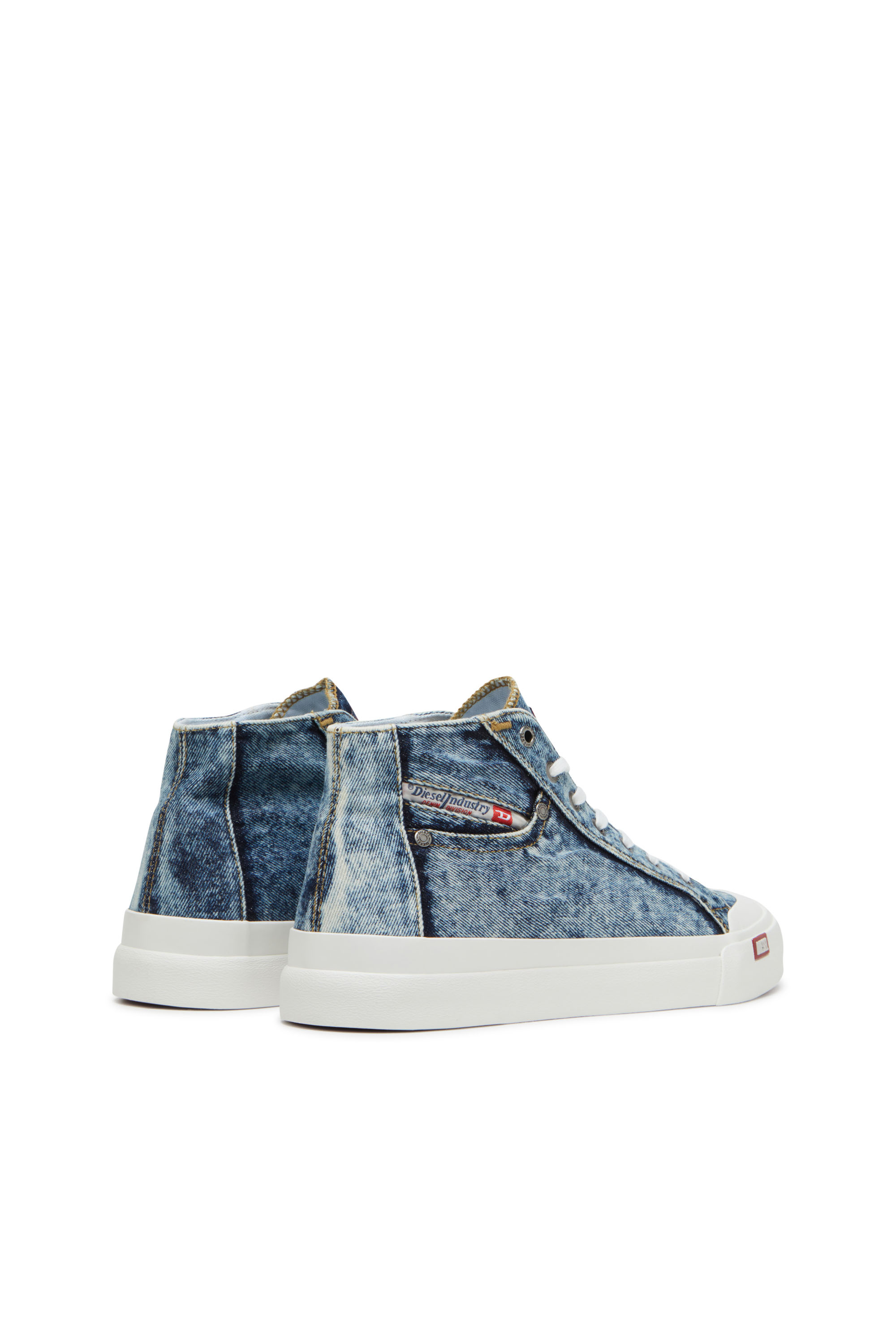 Diesel - S-ATHOS NMD MID, Man's S-Athos-High-top denim sneakers with pocket detail in Blue - 3